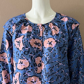 V Neck Short Sleeve Top - L