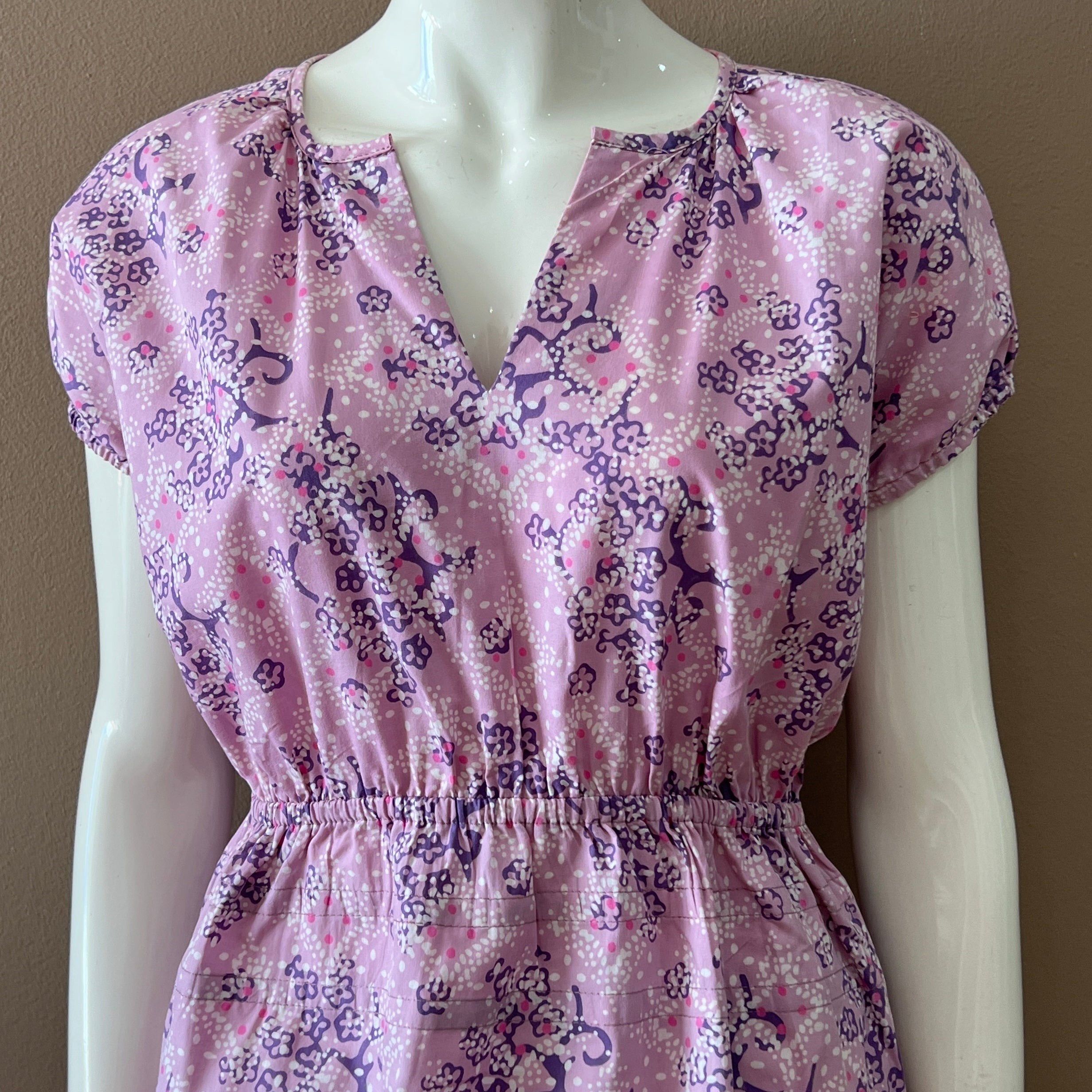Gathered Waist Midi Dress - S