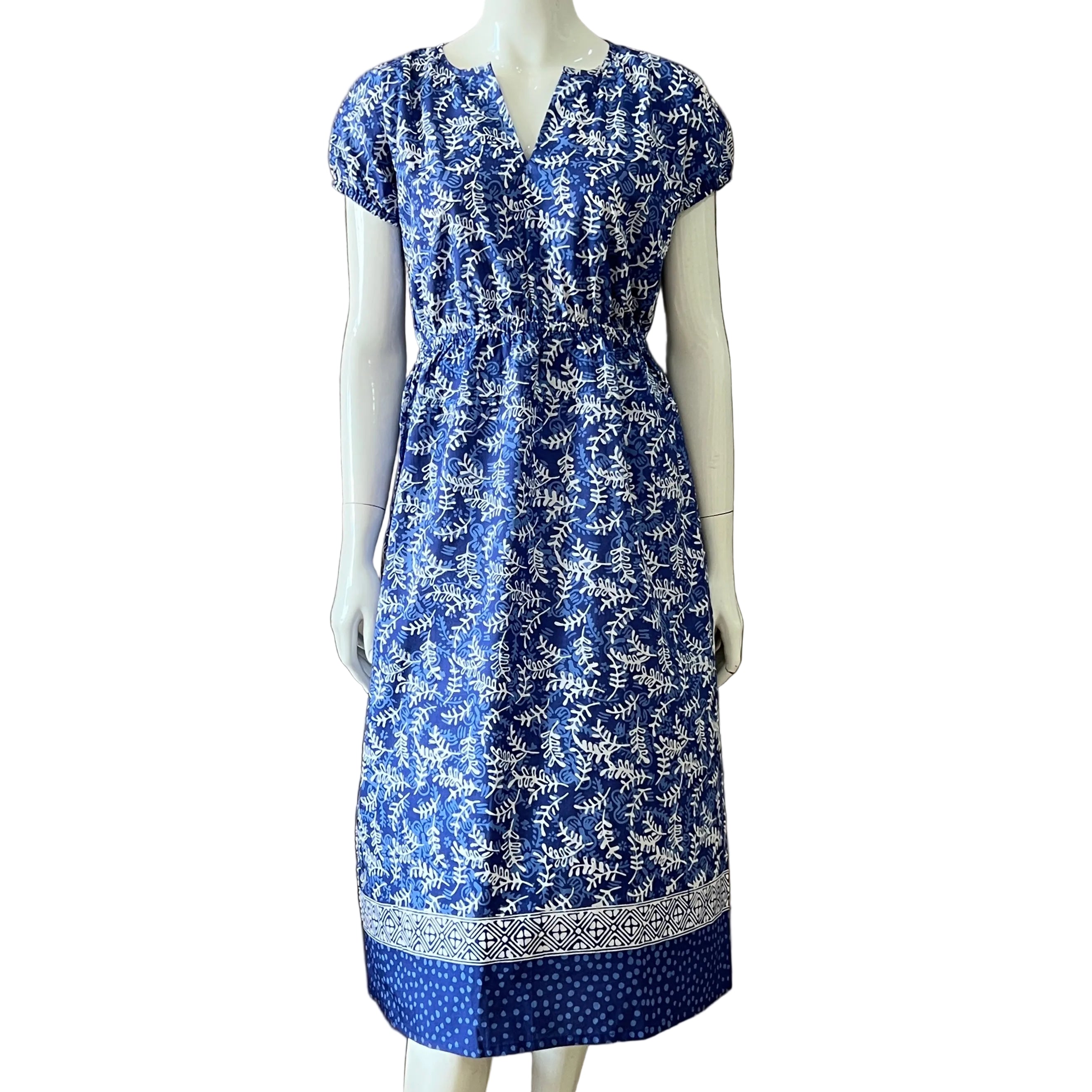 Gathered Waist Midi Dress - S