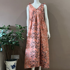 Ribbon Shoulder Maxi Dress - S