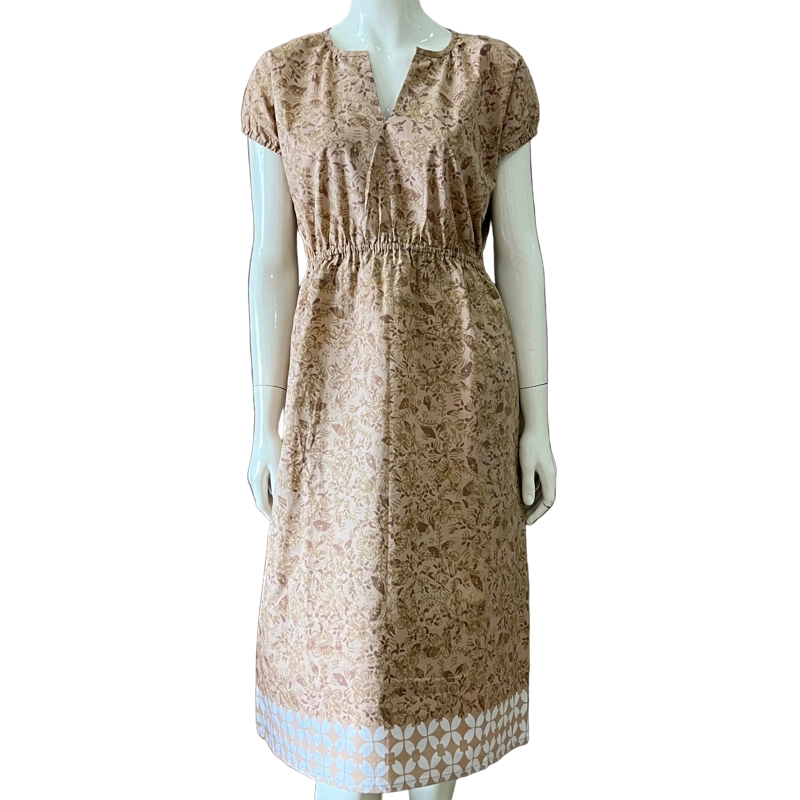 Gathered Waist Midi Dress - XS