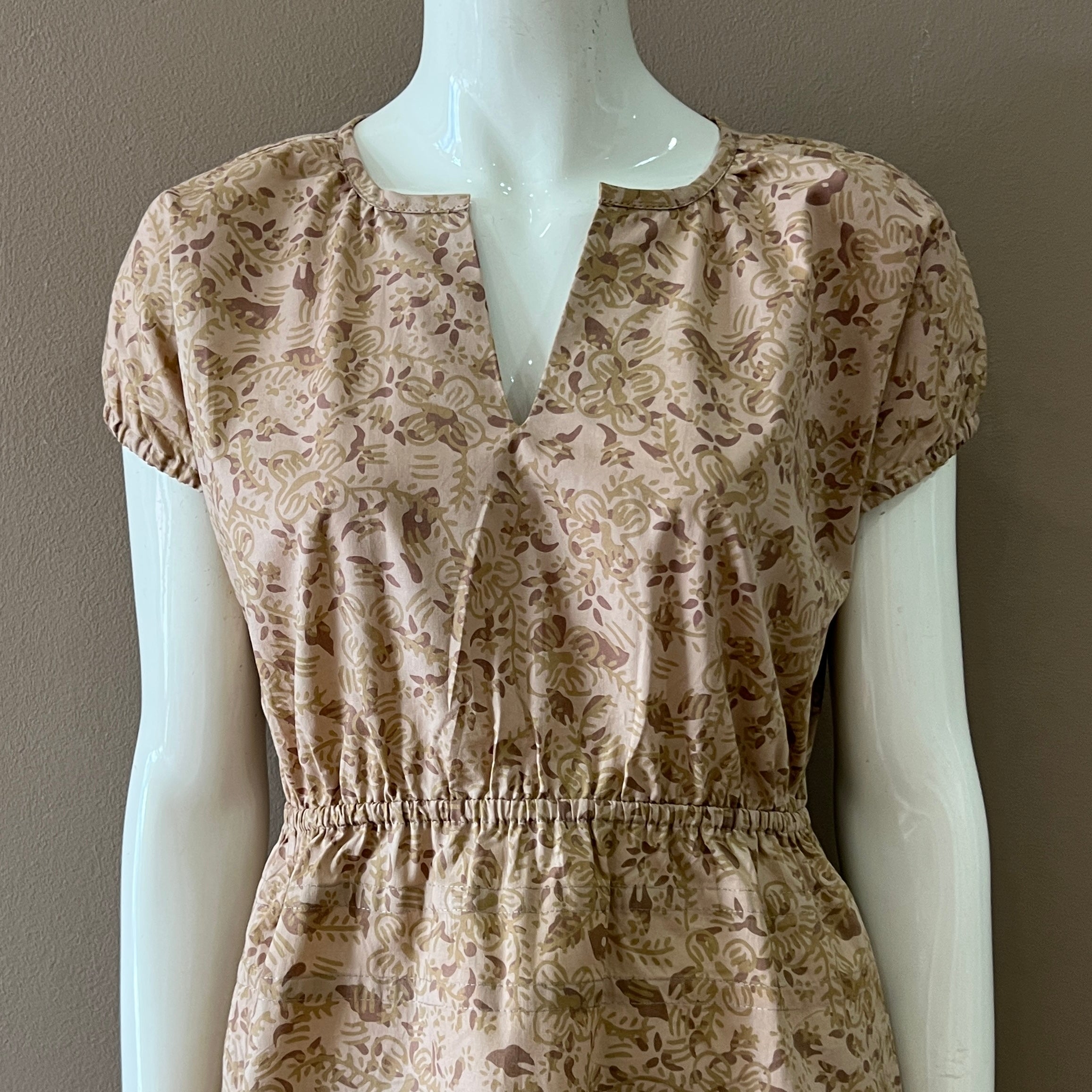 Gathered Waist Midi Dress - XS