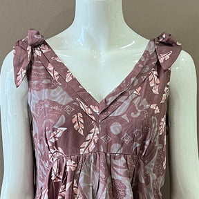 Ribbon Shoulder Maxi Dress - S