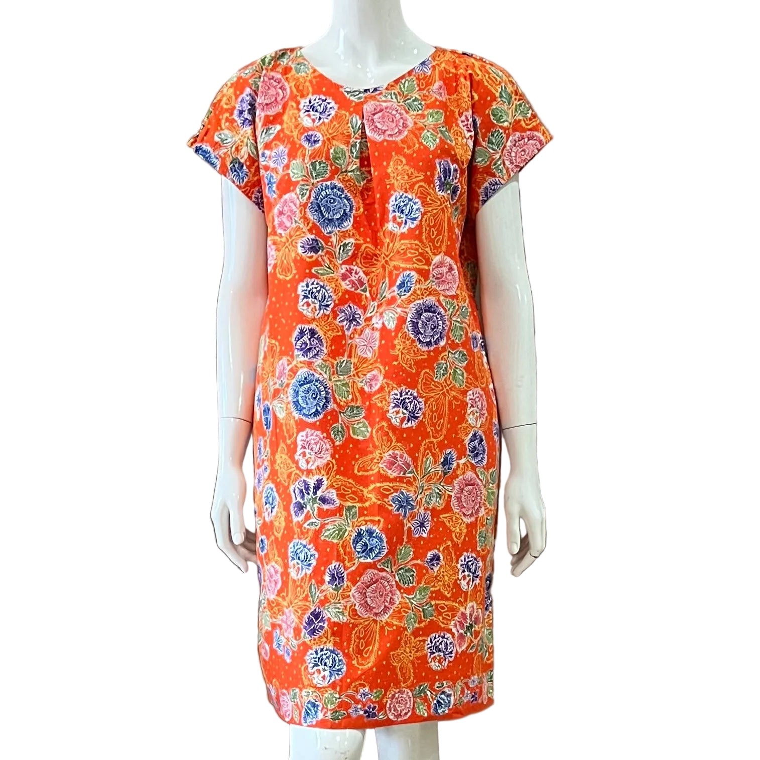 V Neck Tuck Dress - S