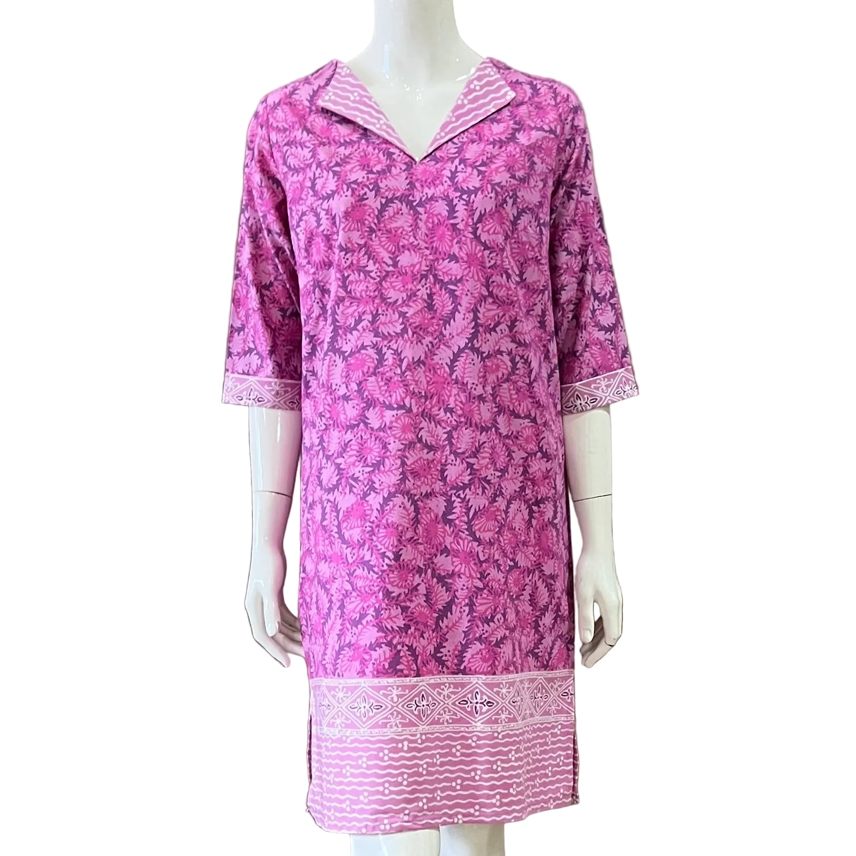 V Neck dress w/ collar - S