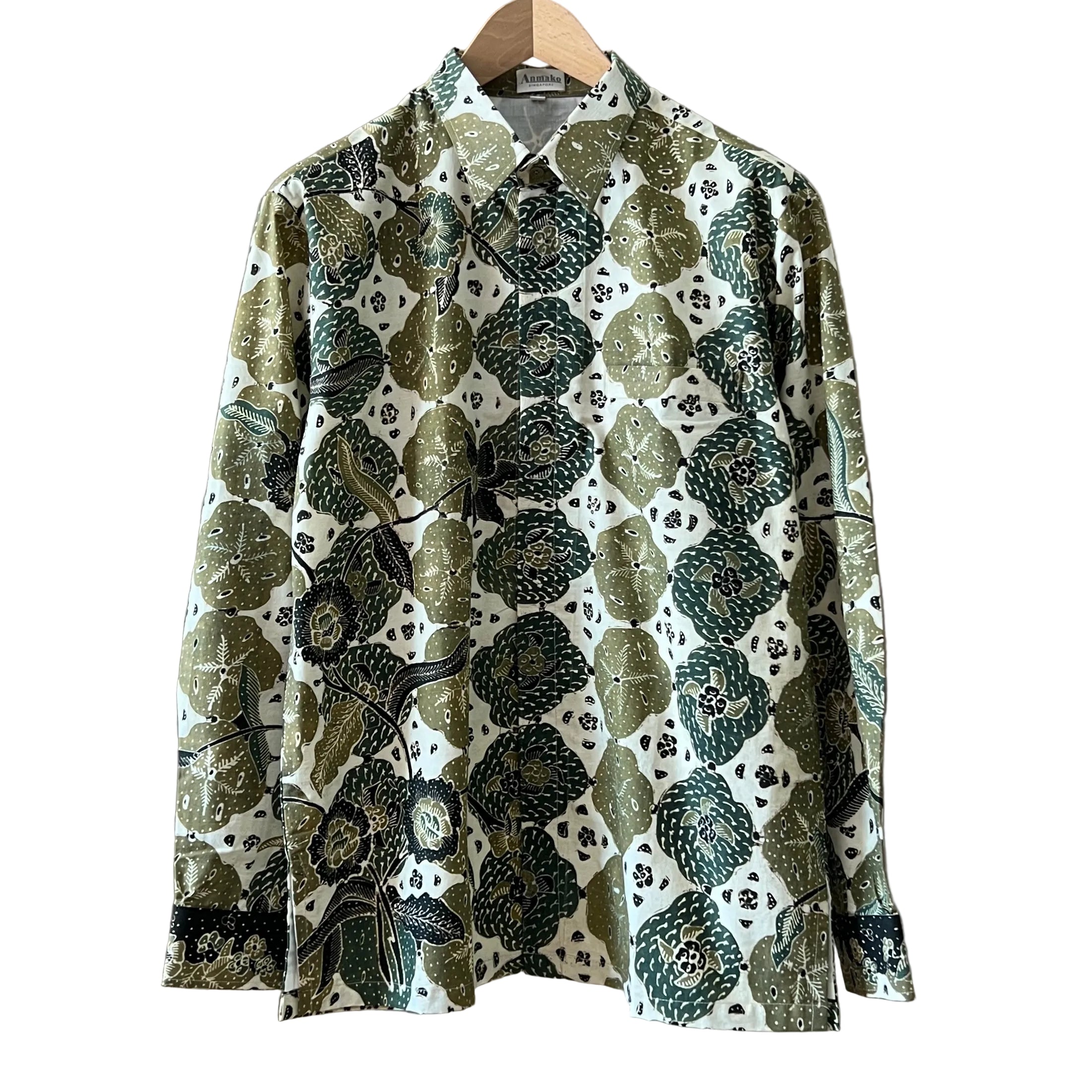 Premium Batik Tulis Men's Select Long Sleeve Shirt - L