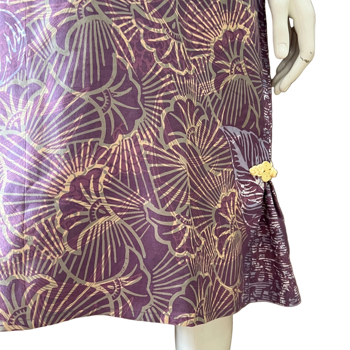 Flare Sleeve V Neck Dress - XL
