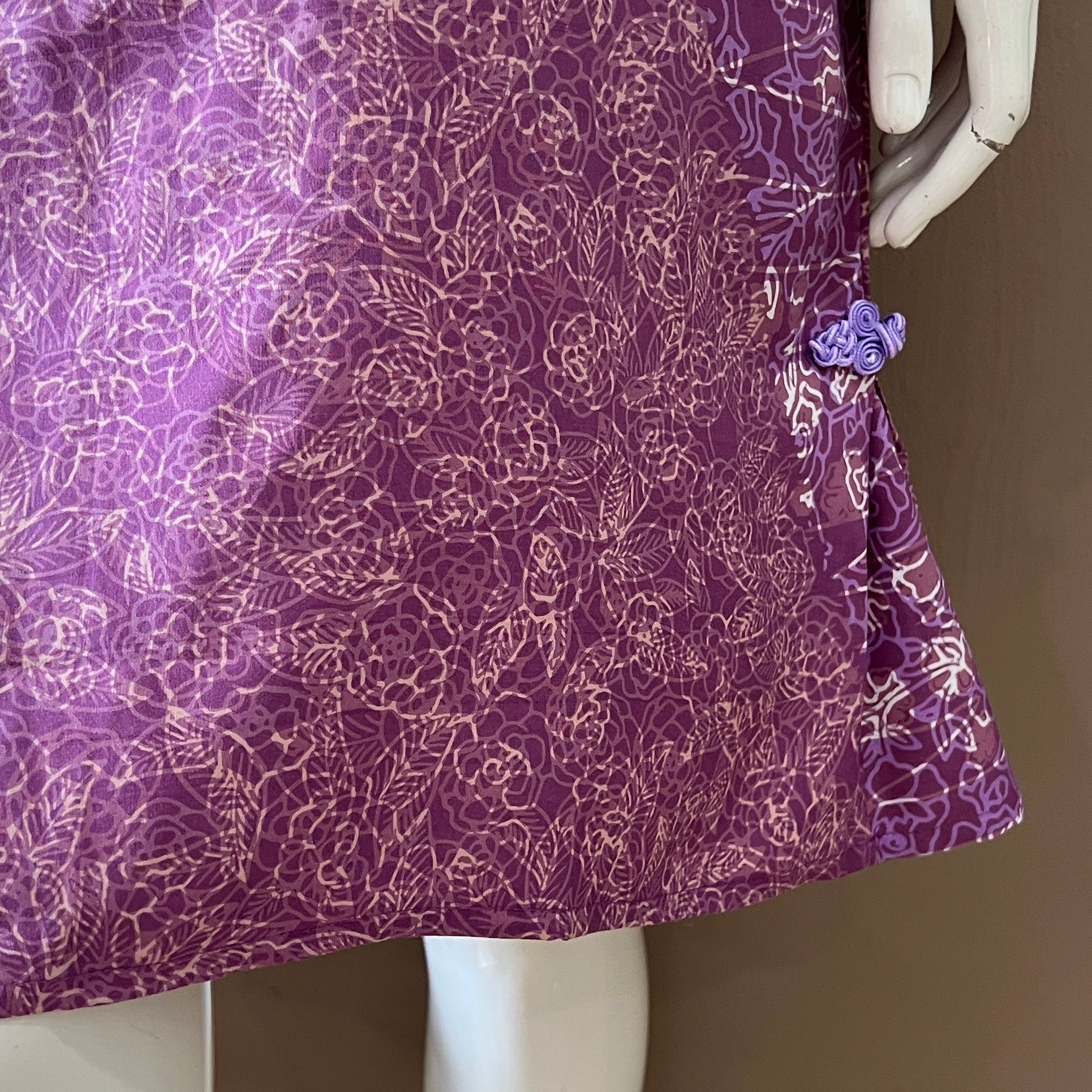 Flare Sleeve V Neck Dress - S