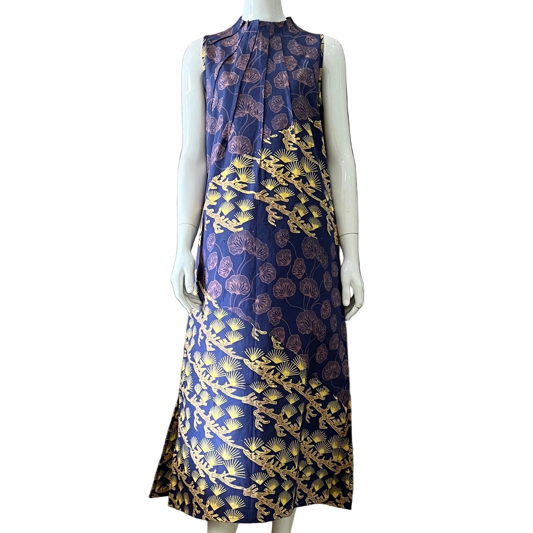 Ruffle Neck Maxi Dress M