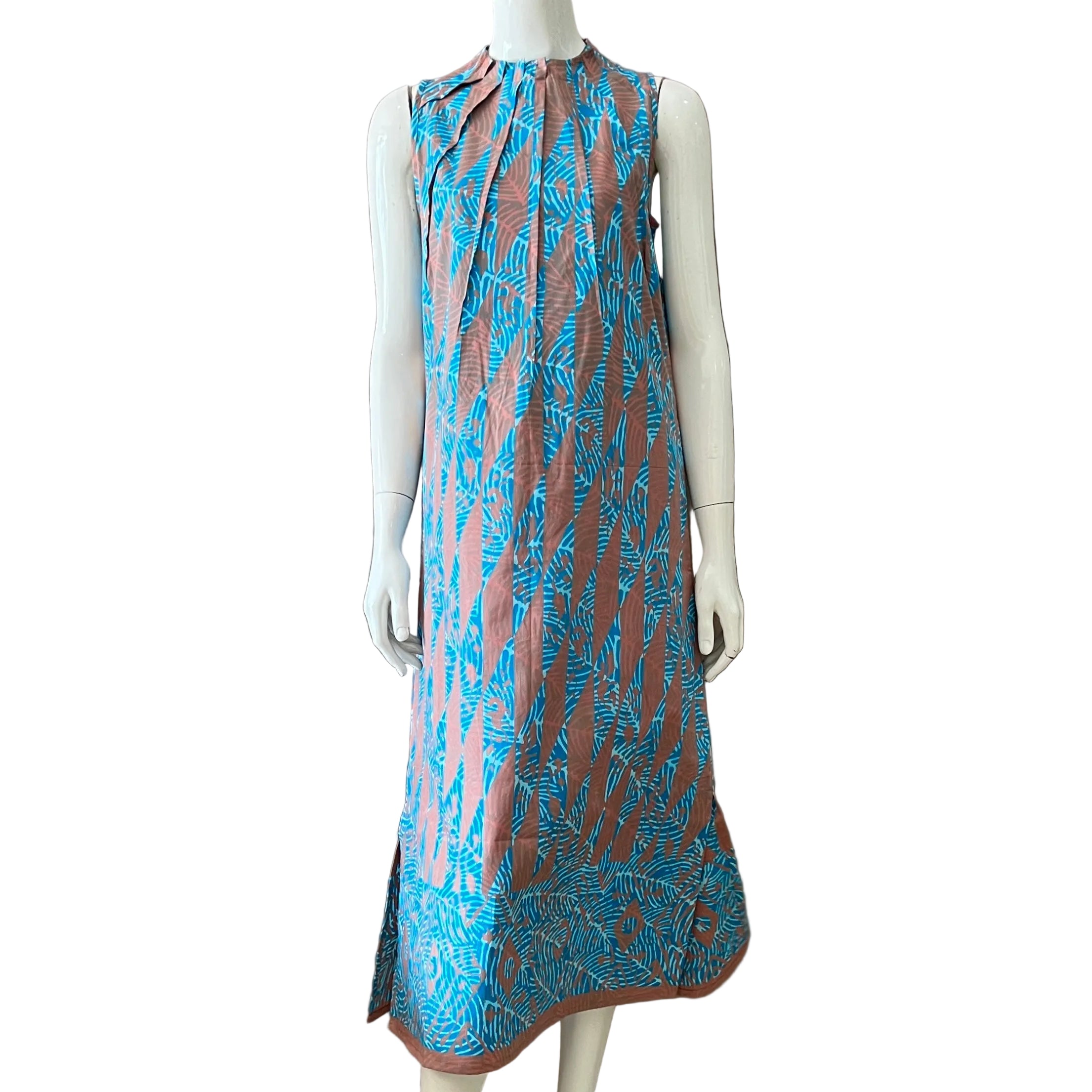 Ruffle Neck Maxi Dress XS