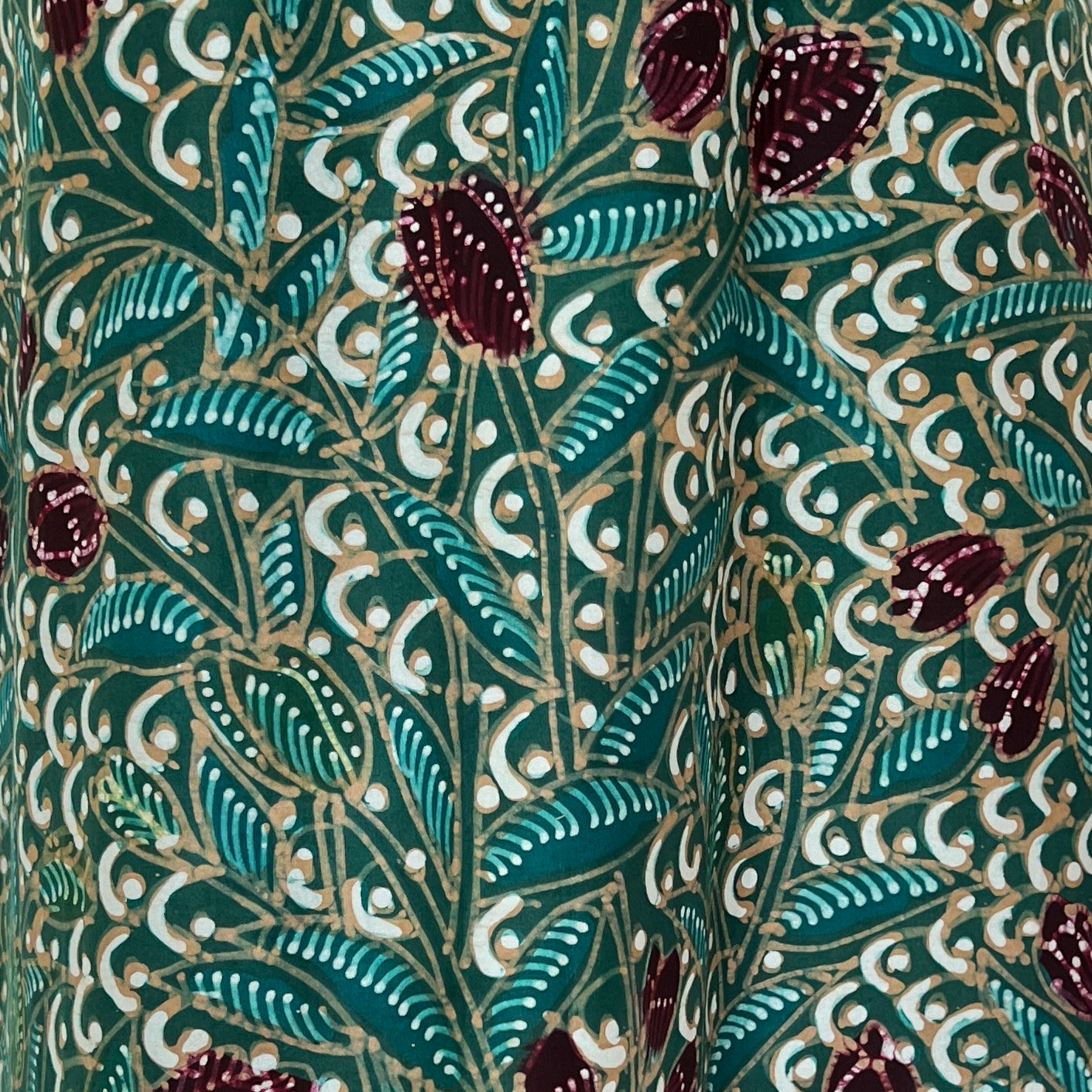 Batik Tulis Puff Sleeve Cheongsam Dress - L