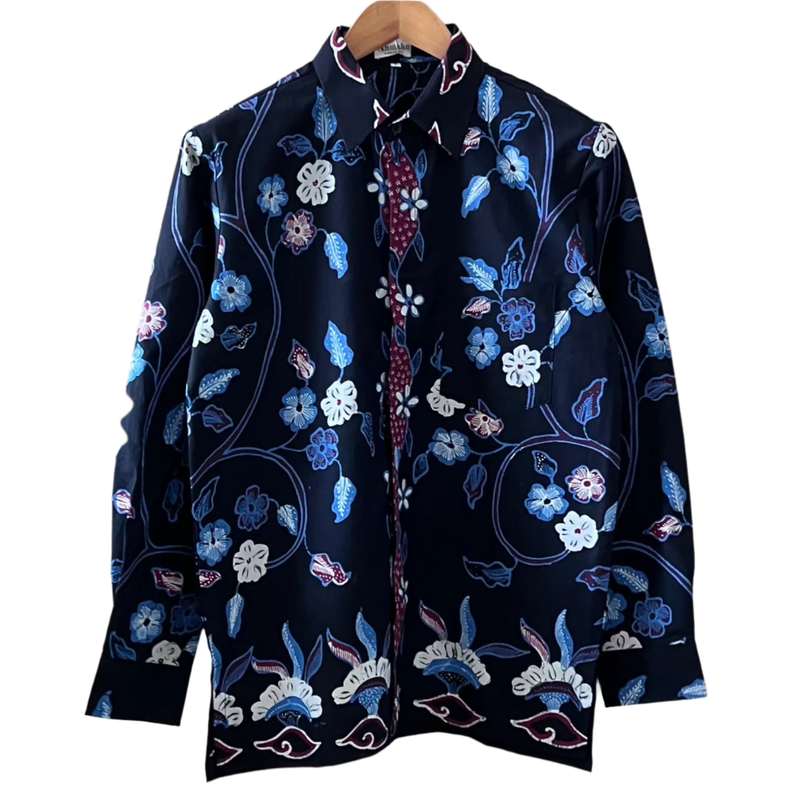 Batik Tulis Men's Supreme Long Sleeve Shirt - S