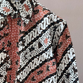 Batik Tulis Men's Supreme Long Sleeve Shirt - S