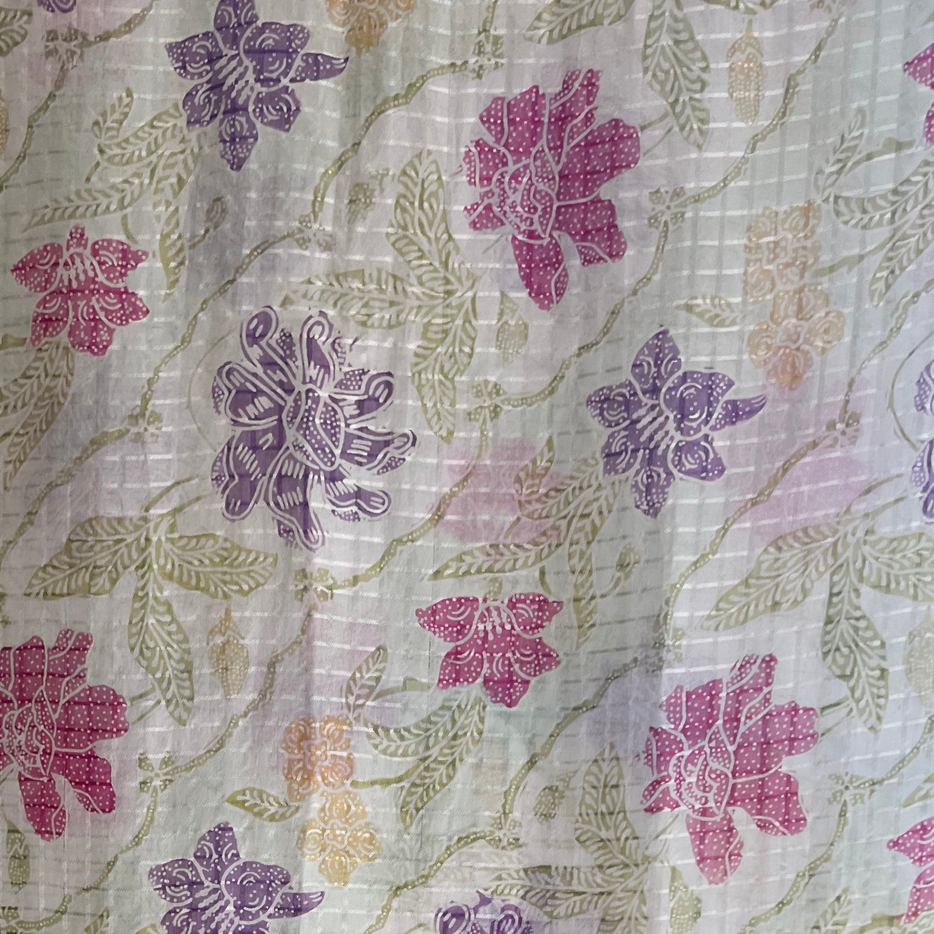 Batik Tulis Lightweight Silk Scarf - Small Parang Template