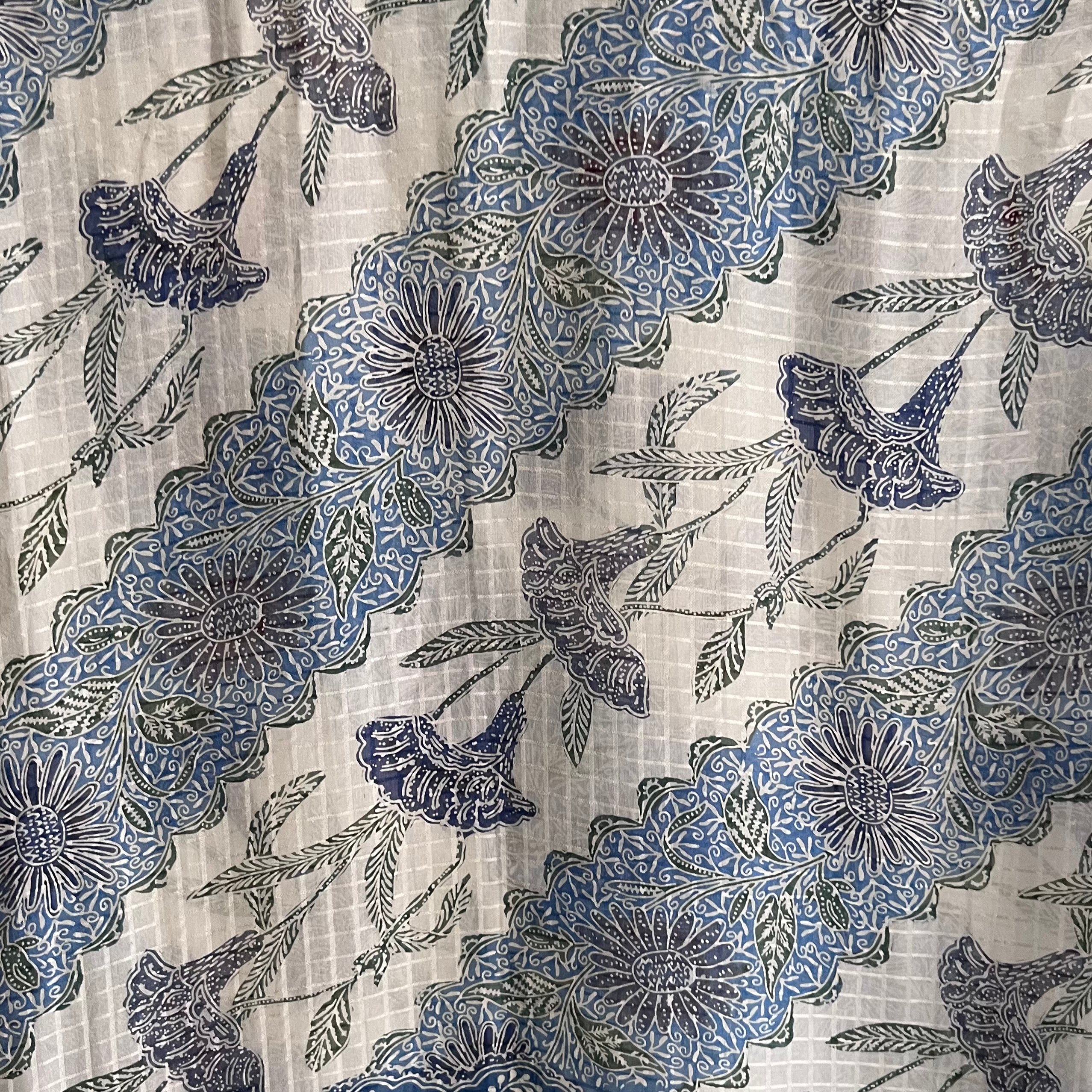 Batik Tulis Lightweight Silk Scarf - Small Parang Template