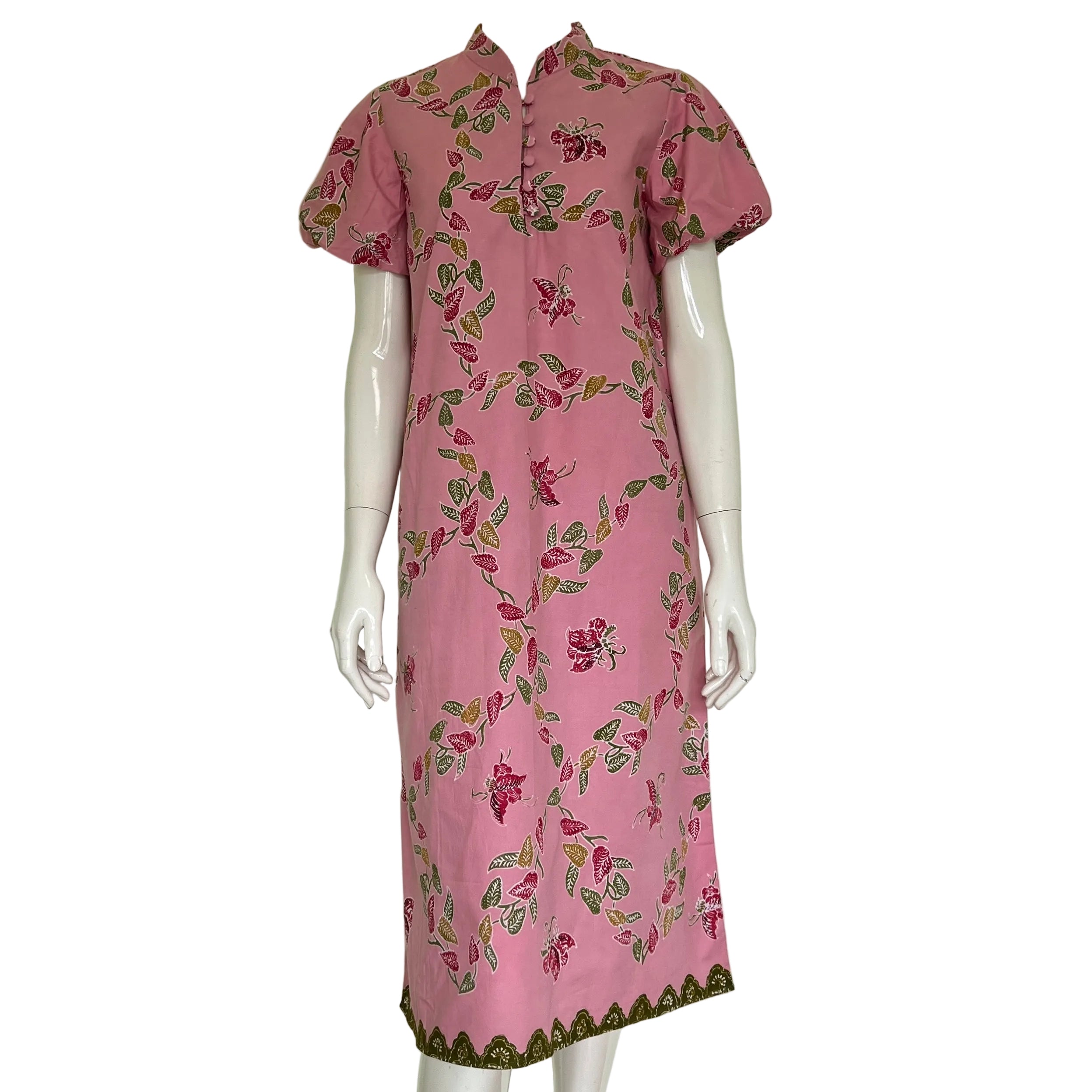 Puff Sleeve Cheongsam Dress S