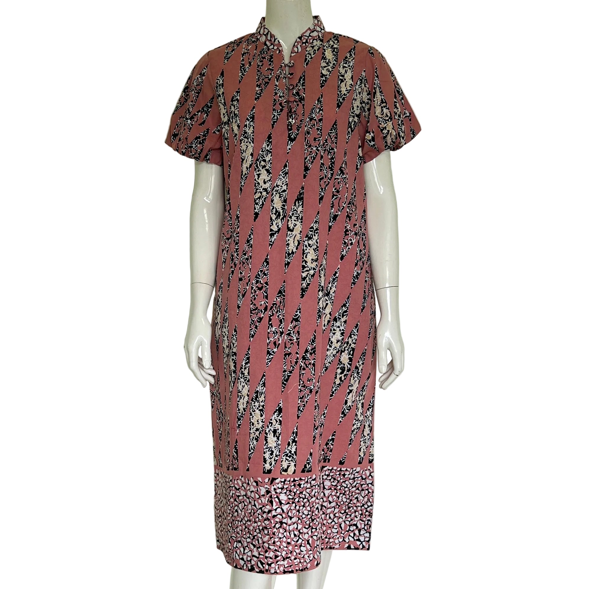 Puff Sleeve Cheongsam Dress M