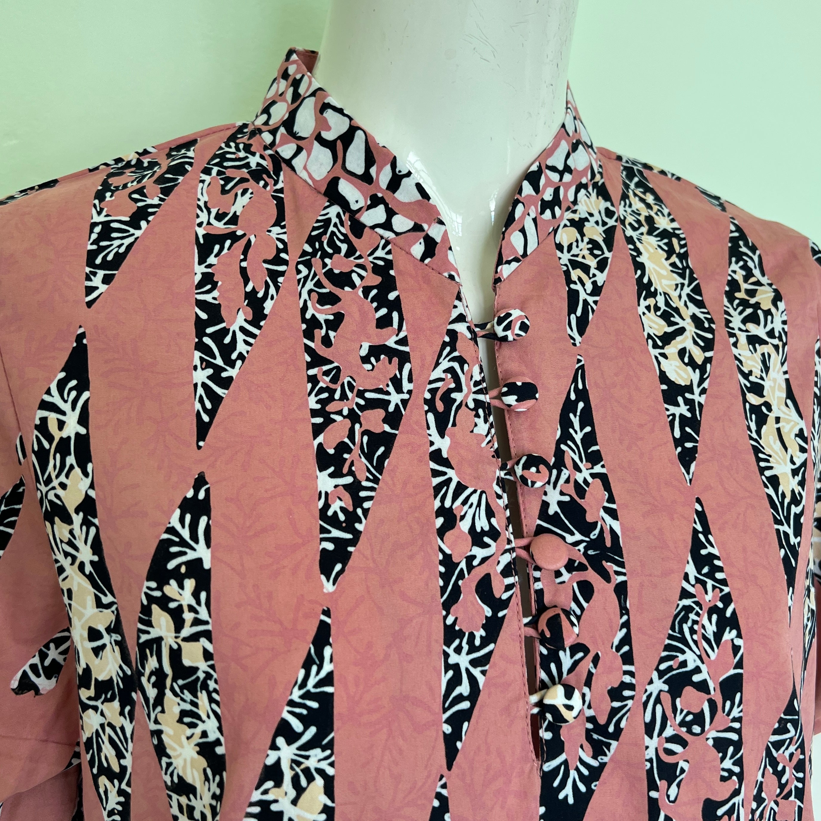 Puff Sleeve Cheongsam Dress M