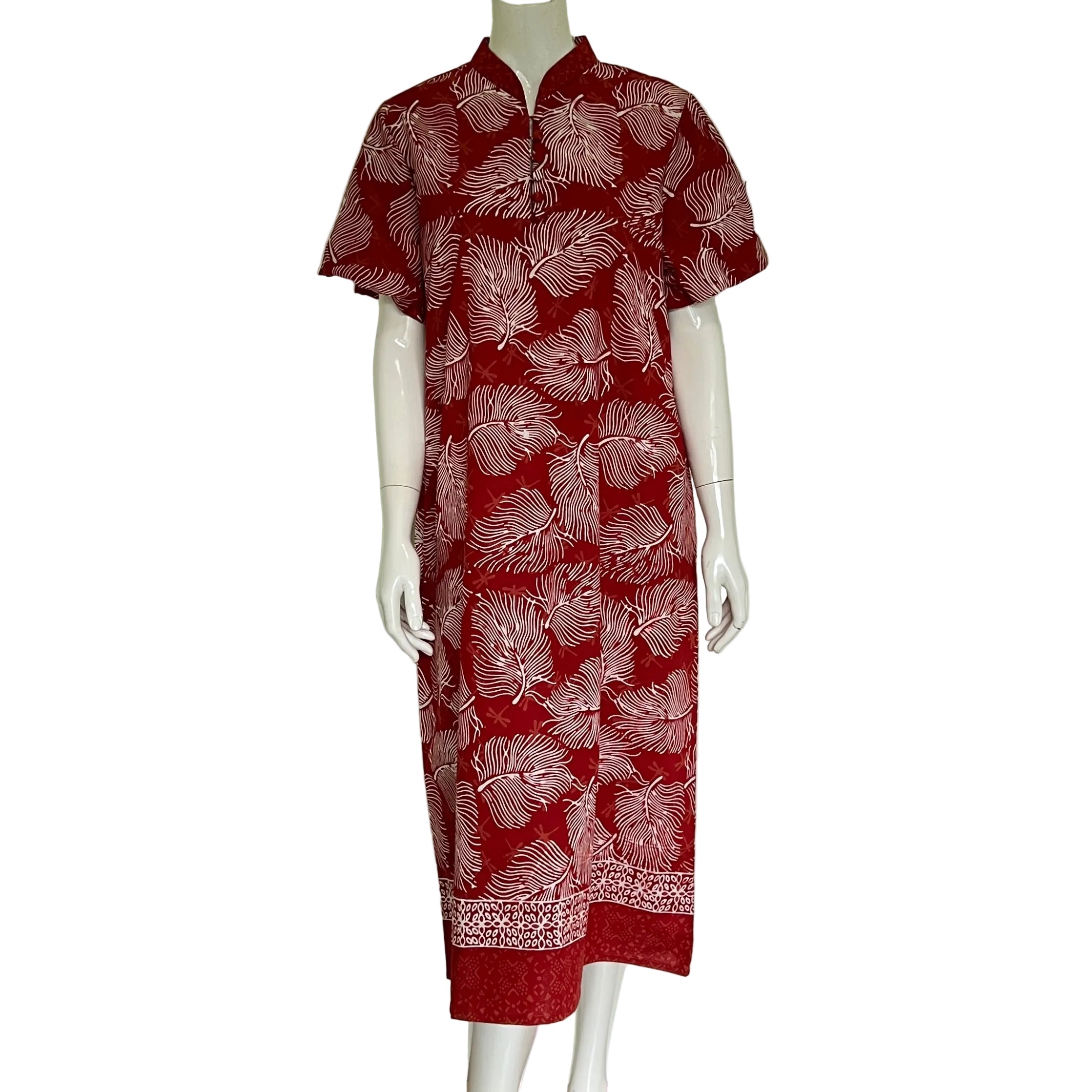 Puff Sleeve Cheongsam Dress - XL