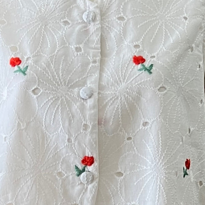 Eyelet Vest - Red