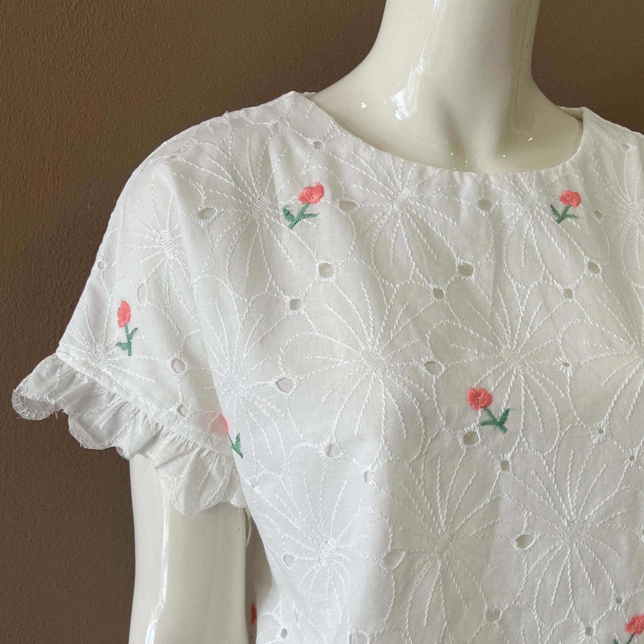 Frill Sleeve Top - Peach