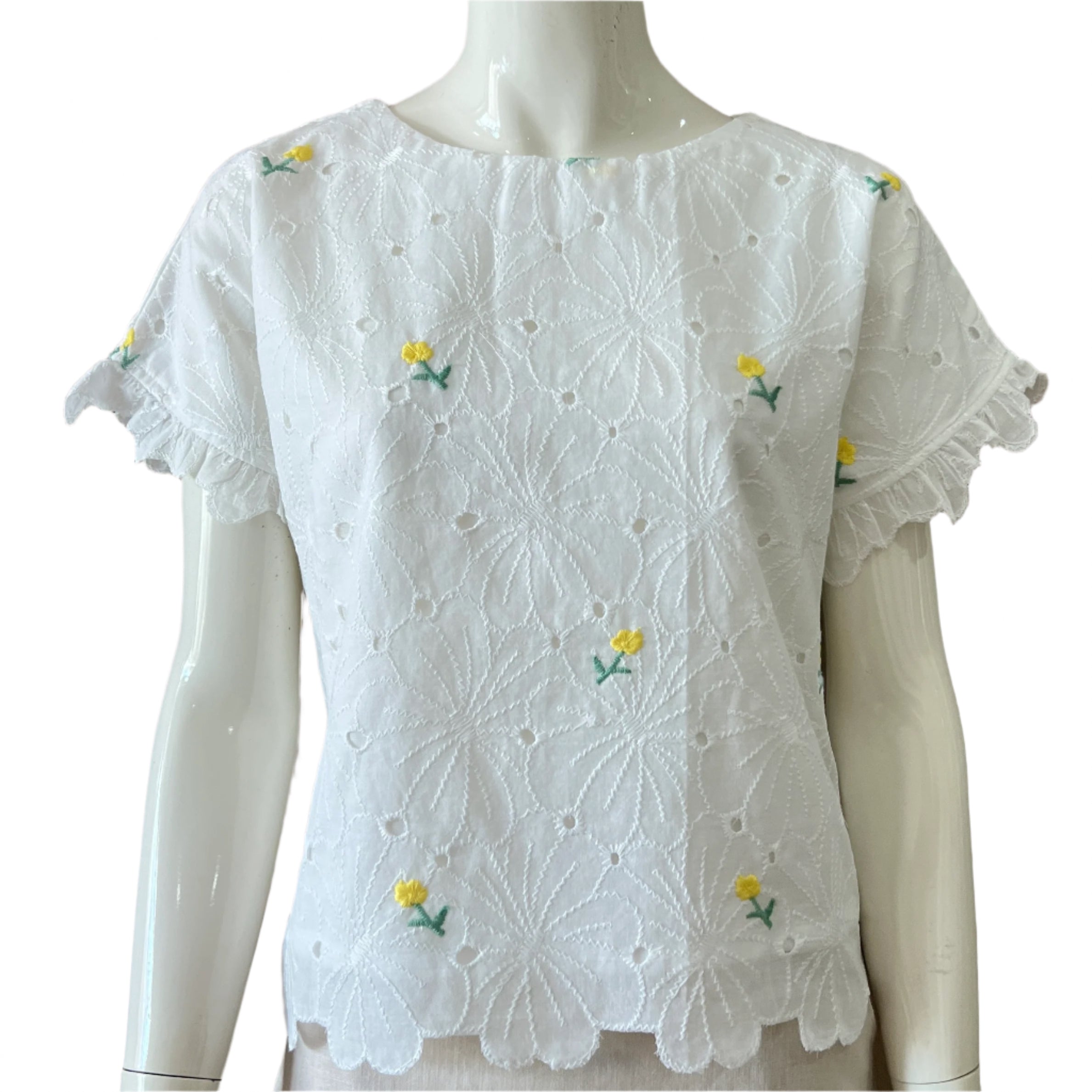 Frill Sleeve Top - Yellow