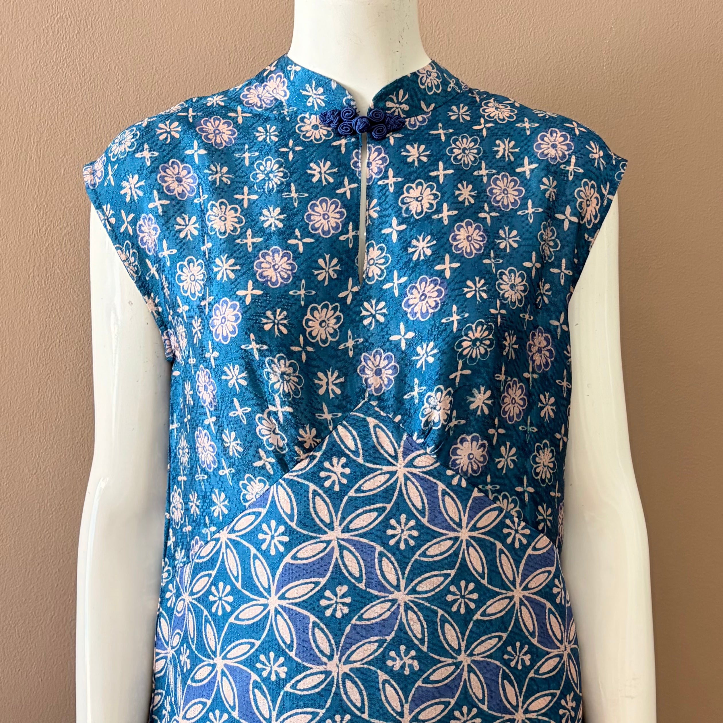 Cheongsam Flare Midi Dress - XS