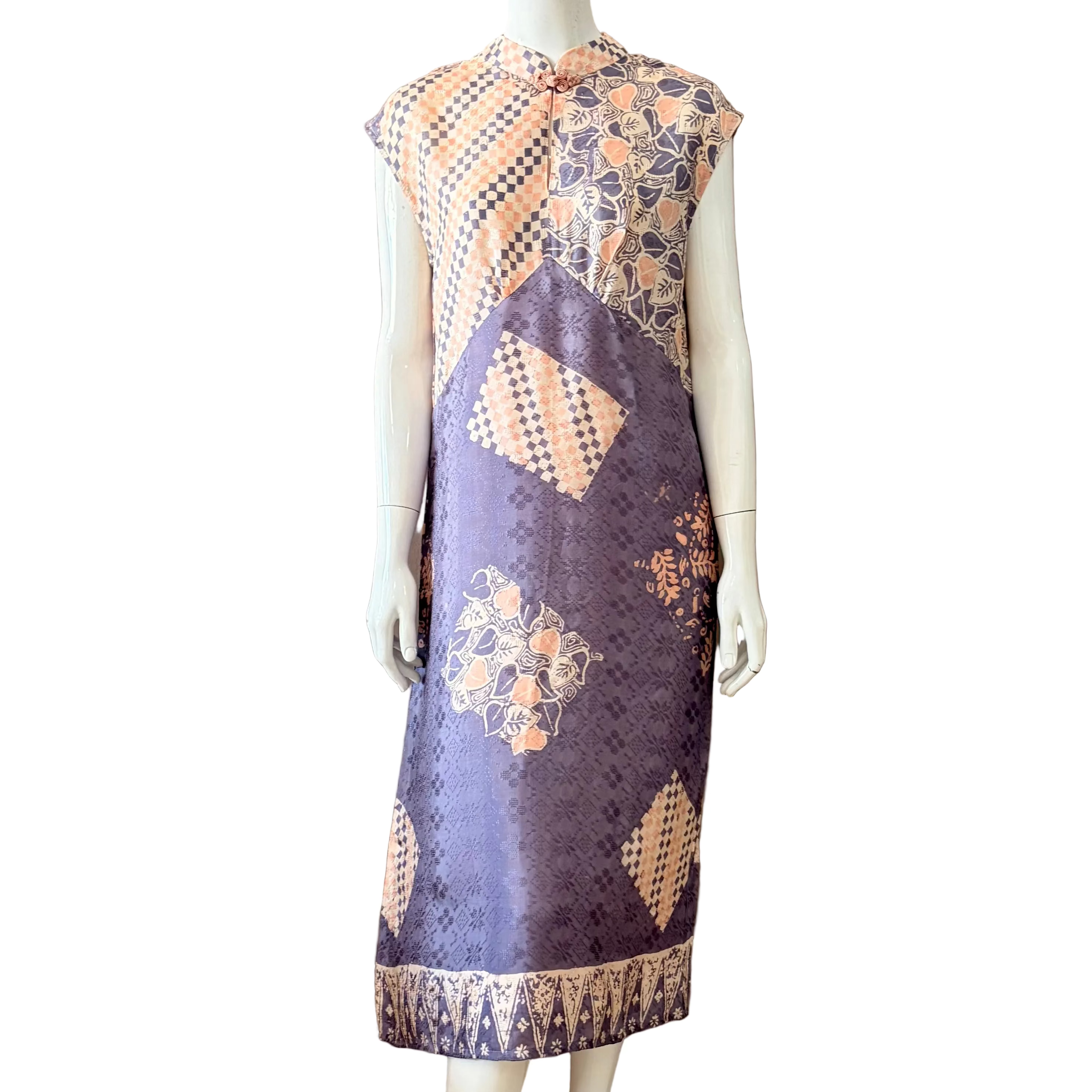 Cheongsam Flare Midi Dress - S