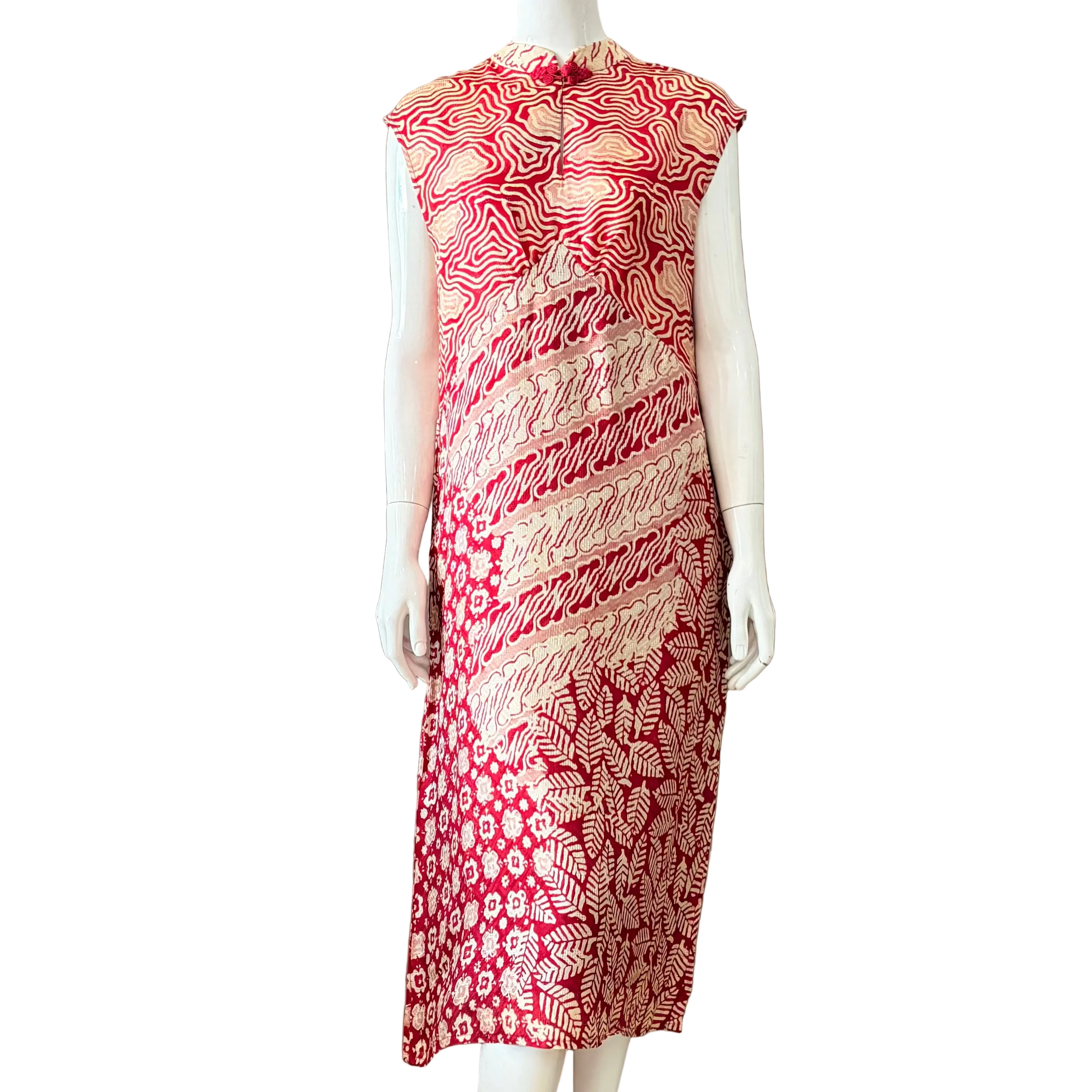 Cheongsam Flare Midi Dress - S