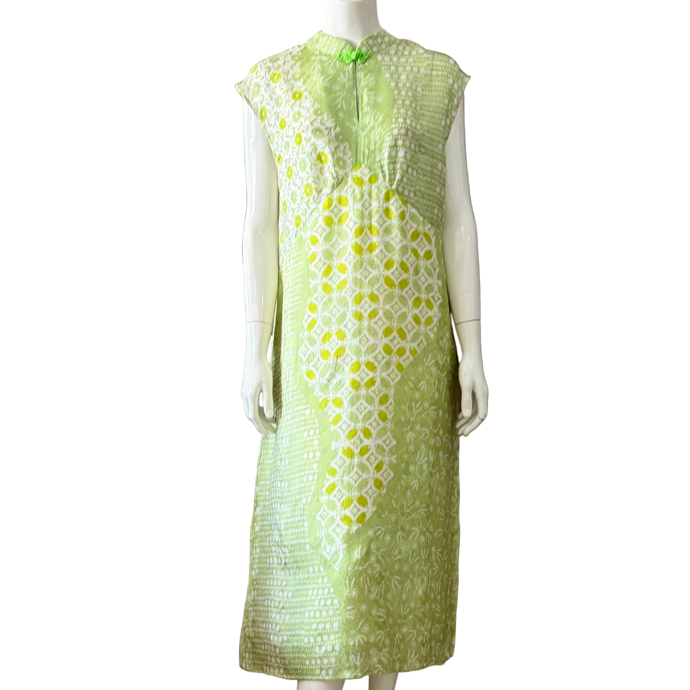 Cheongsam Flare Midi Dress - M