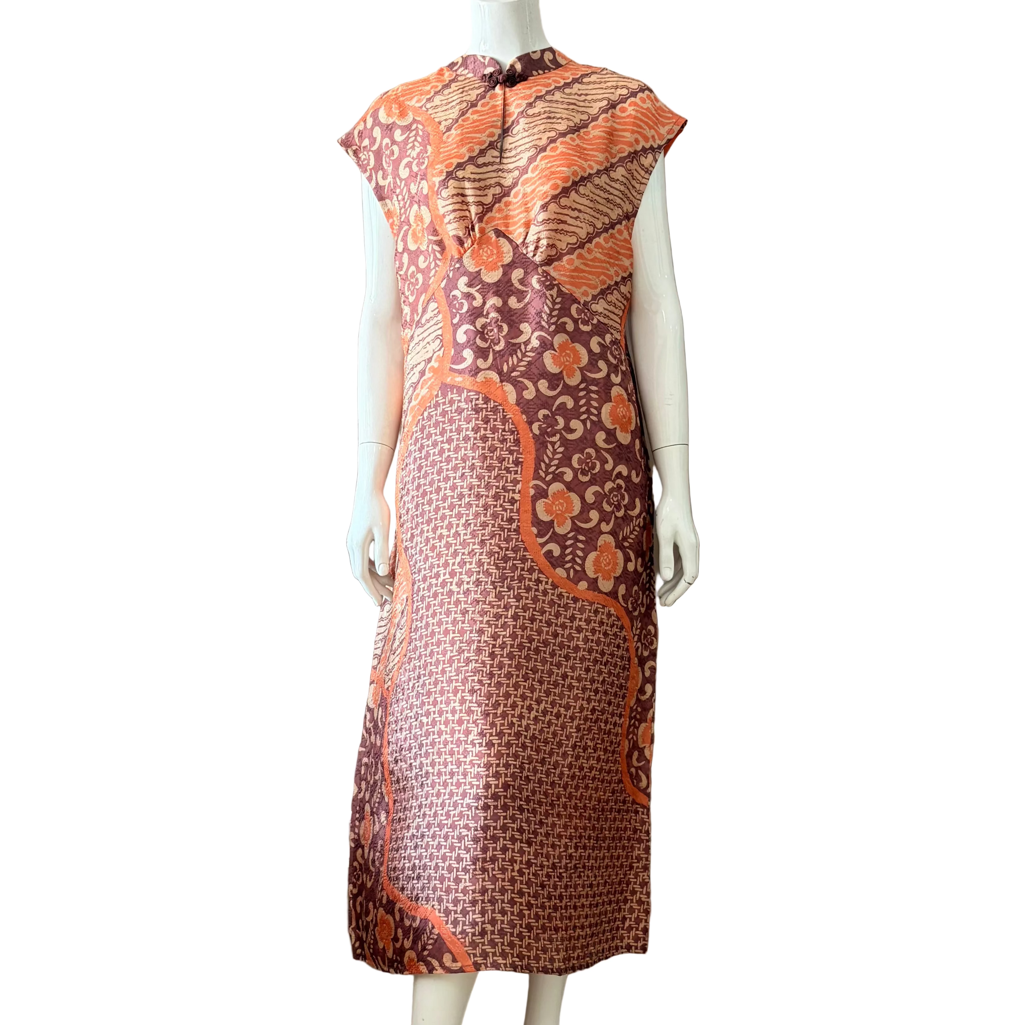 Cheongsam Flare Midi Dress - XL