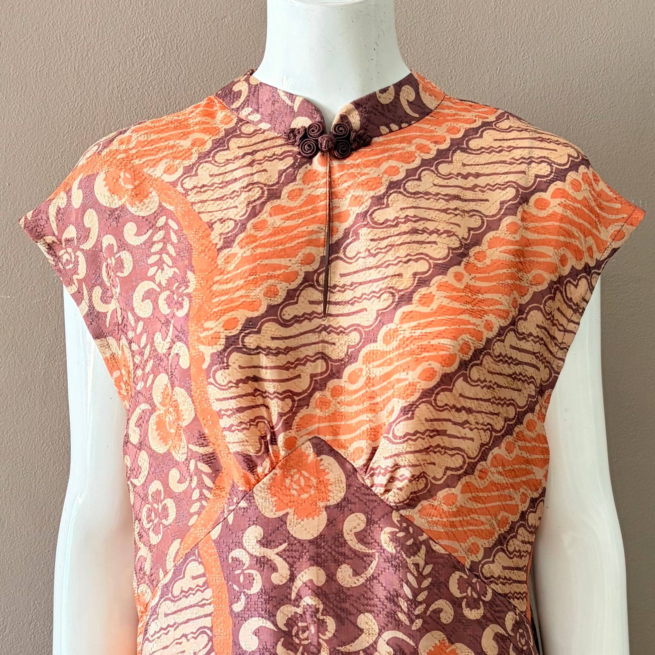 Cheongsam Flare Midi Dress - XL