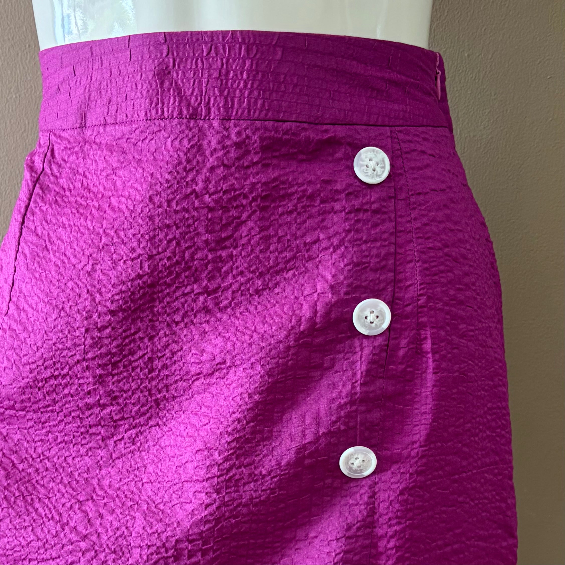JP Ripple Side Button Skirt