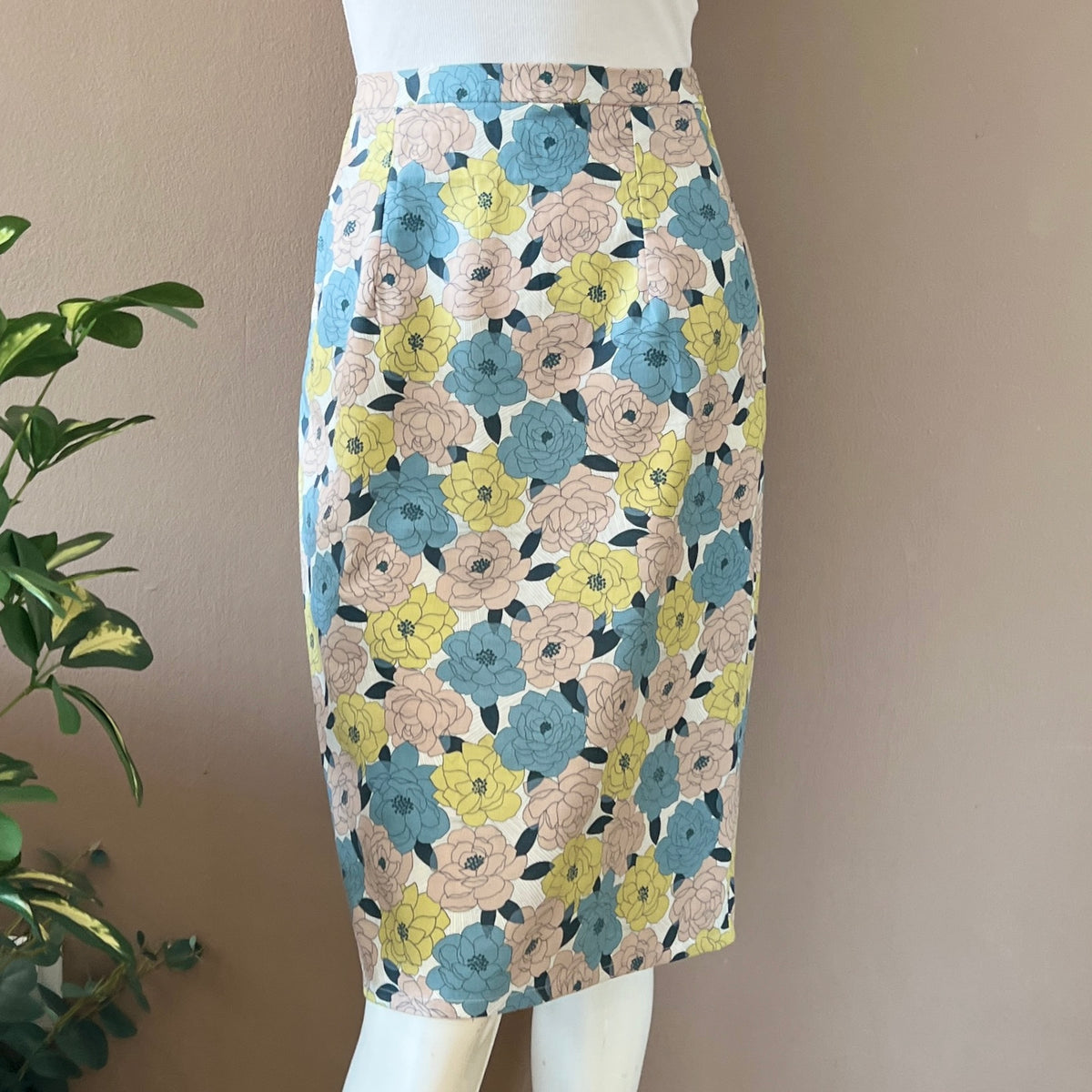 Floral Midi Pencil Skirt