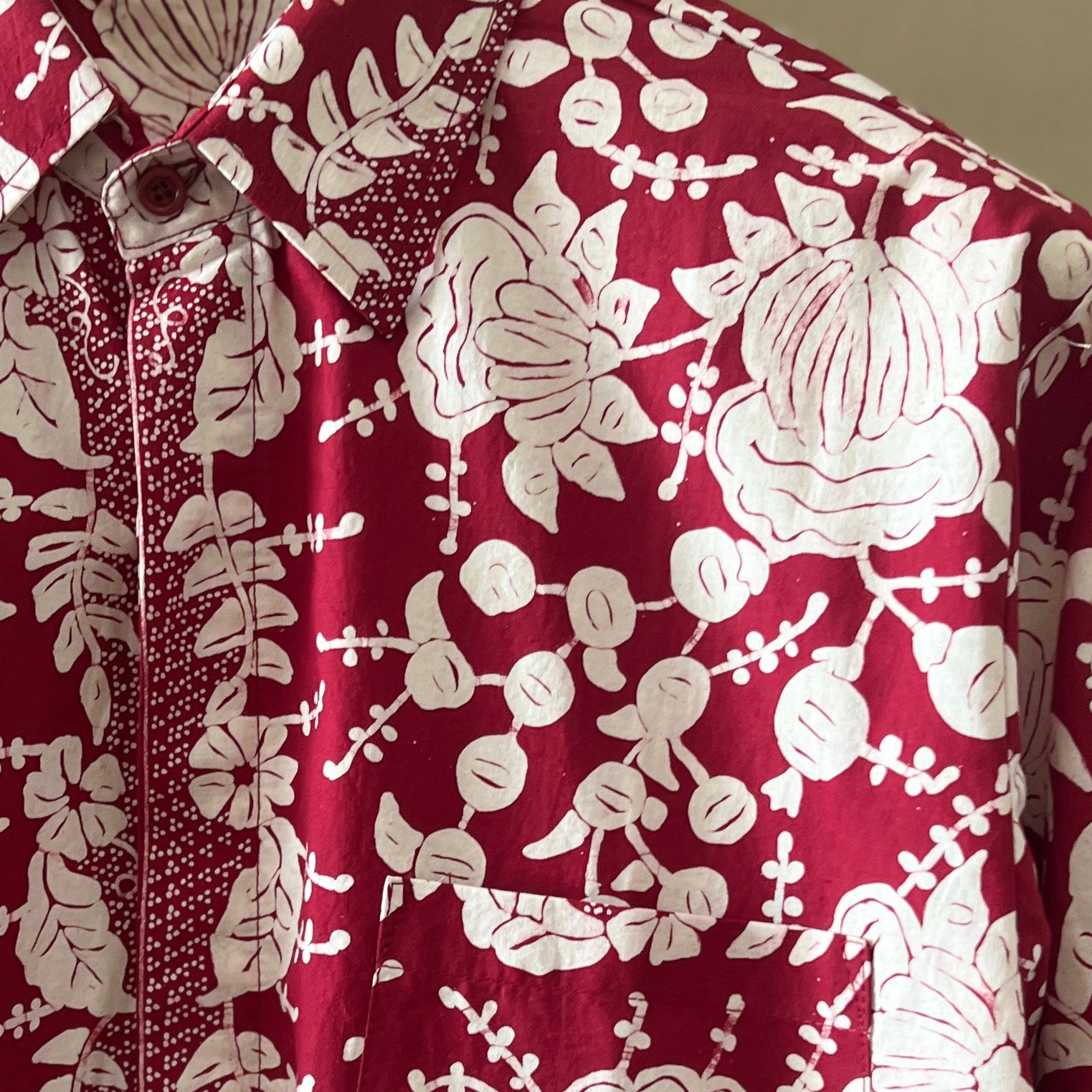 Premium Batik Tulis Supreme Men's Long Sleeve Shirt - L
