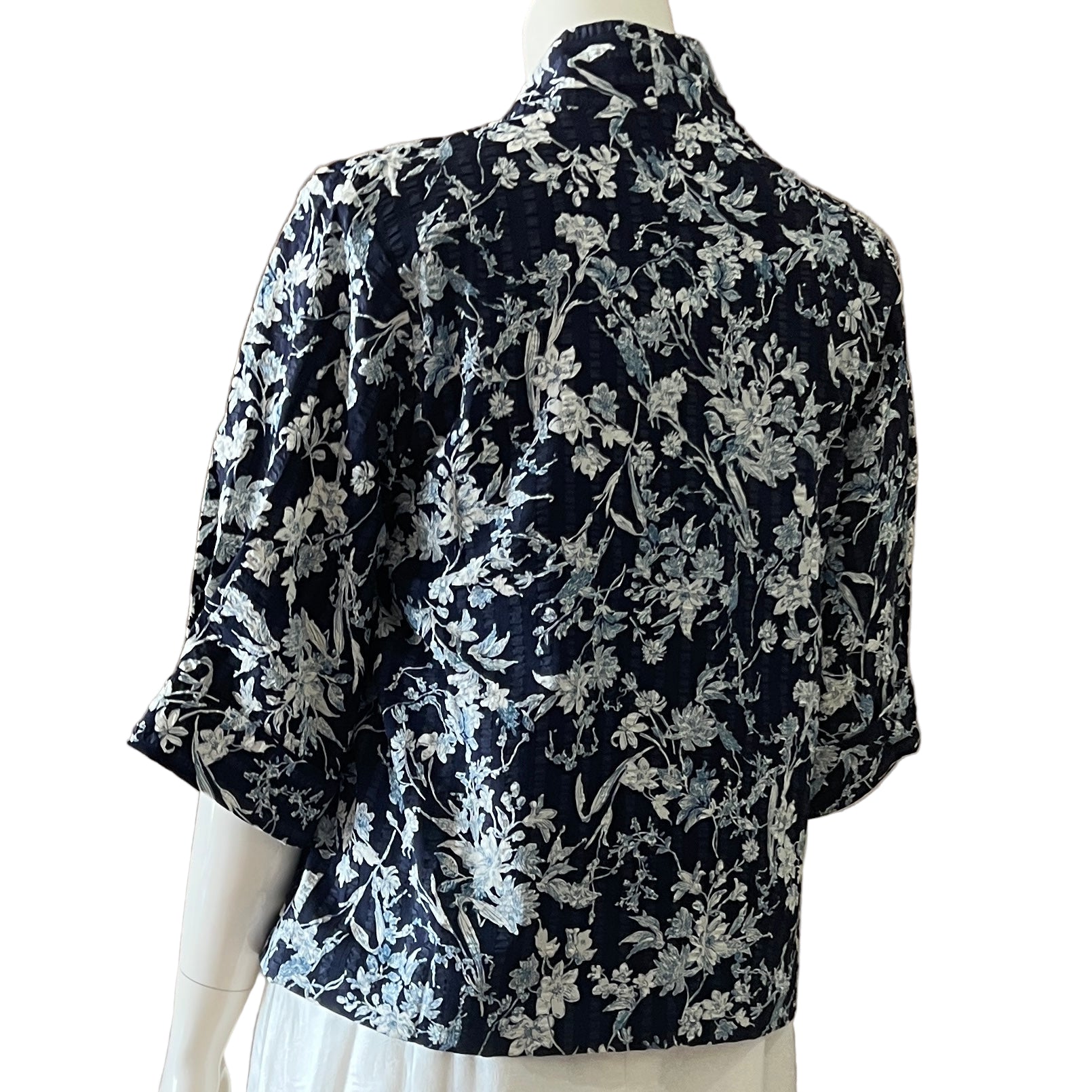 JP Kimono Jacket - Navy Flower