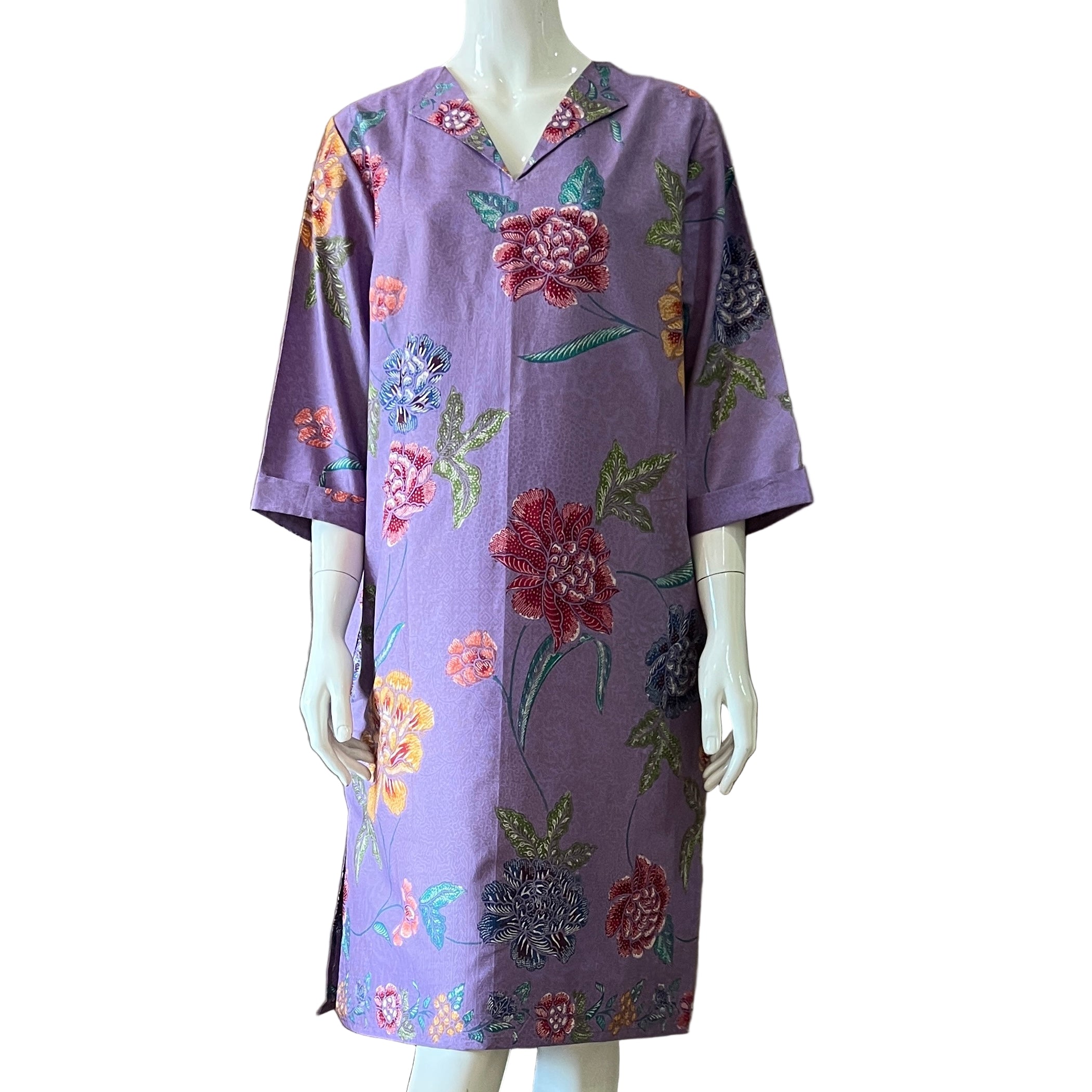 V Neck dress w/ collar - XL