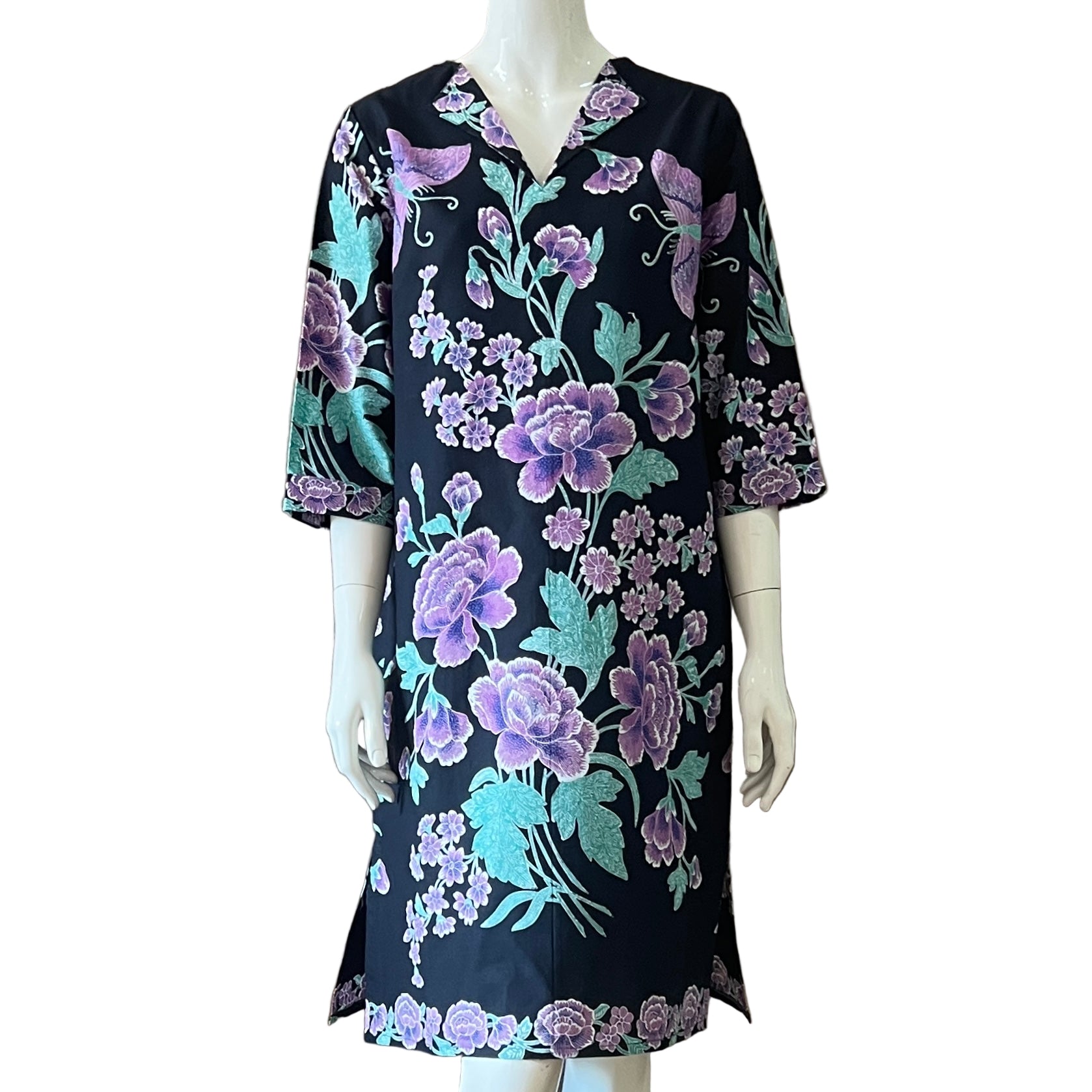 V Neck dress w/ collar - L