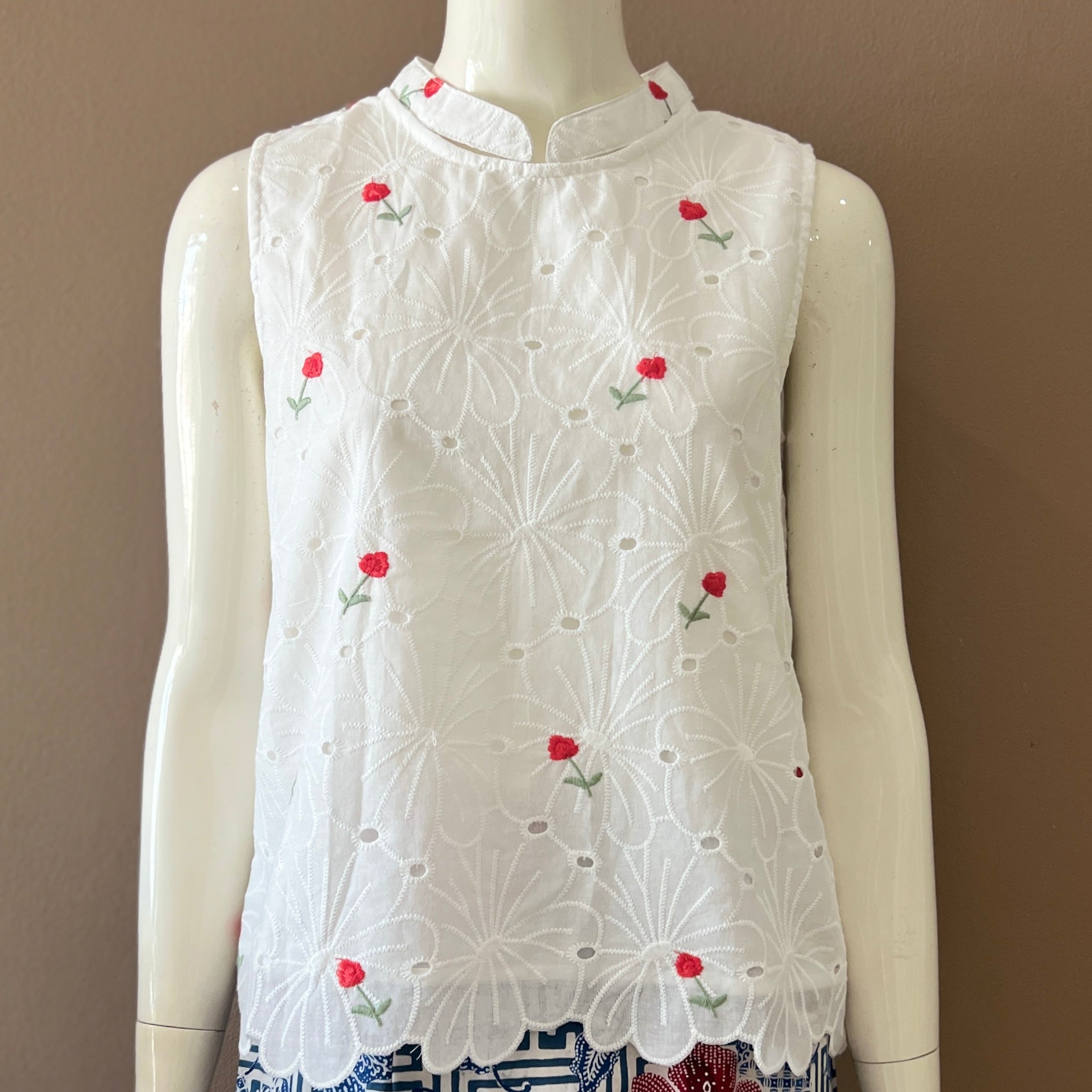 Mandarin Collar Sleeveless Top Template