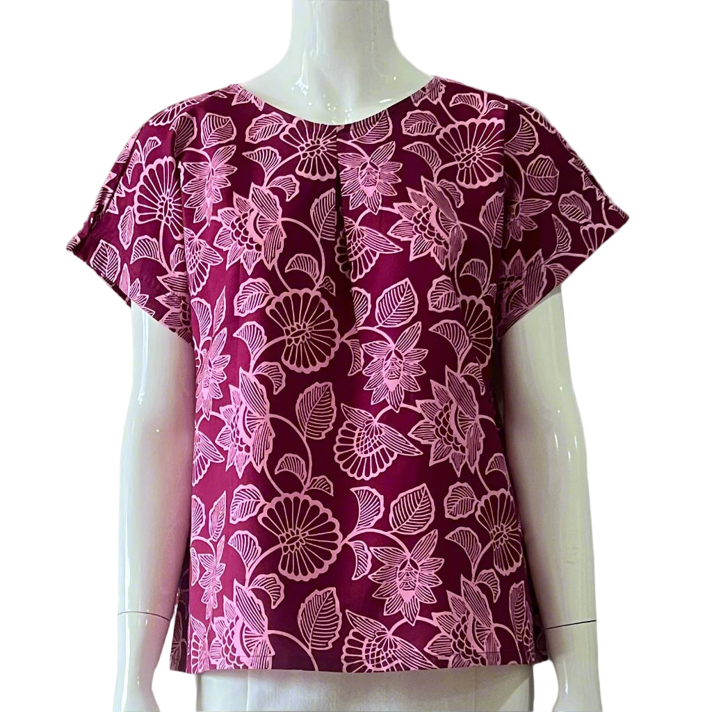 V Neck Tuck Top - L