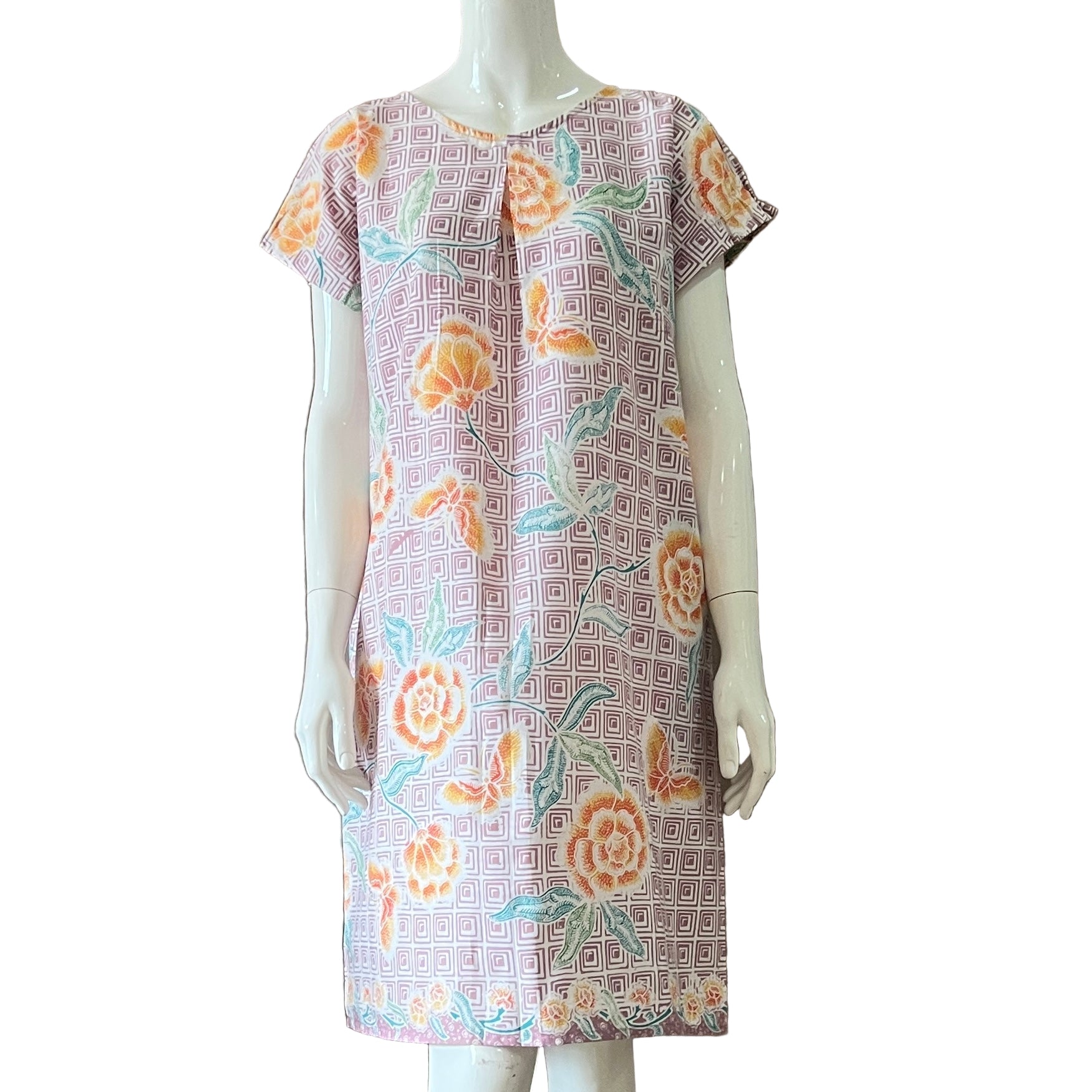 V Neck Tuck Dress - M