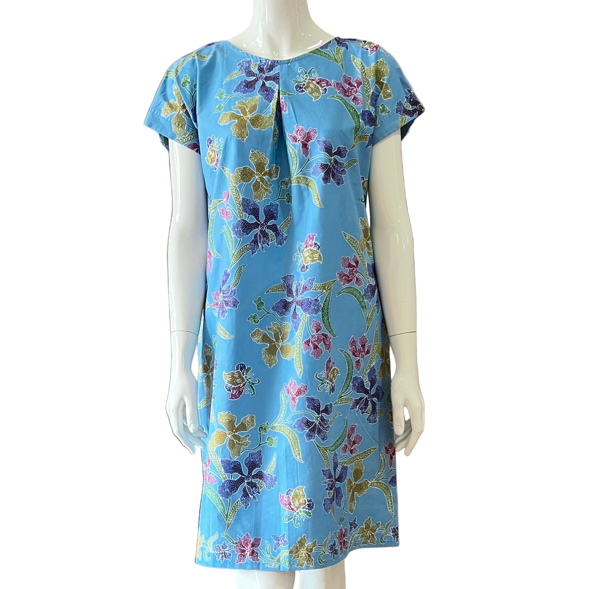 V Neck Tuck Dress - S