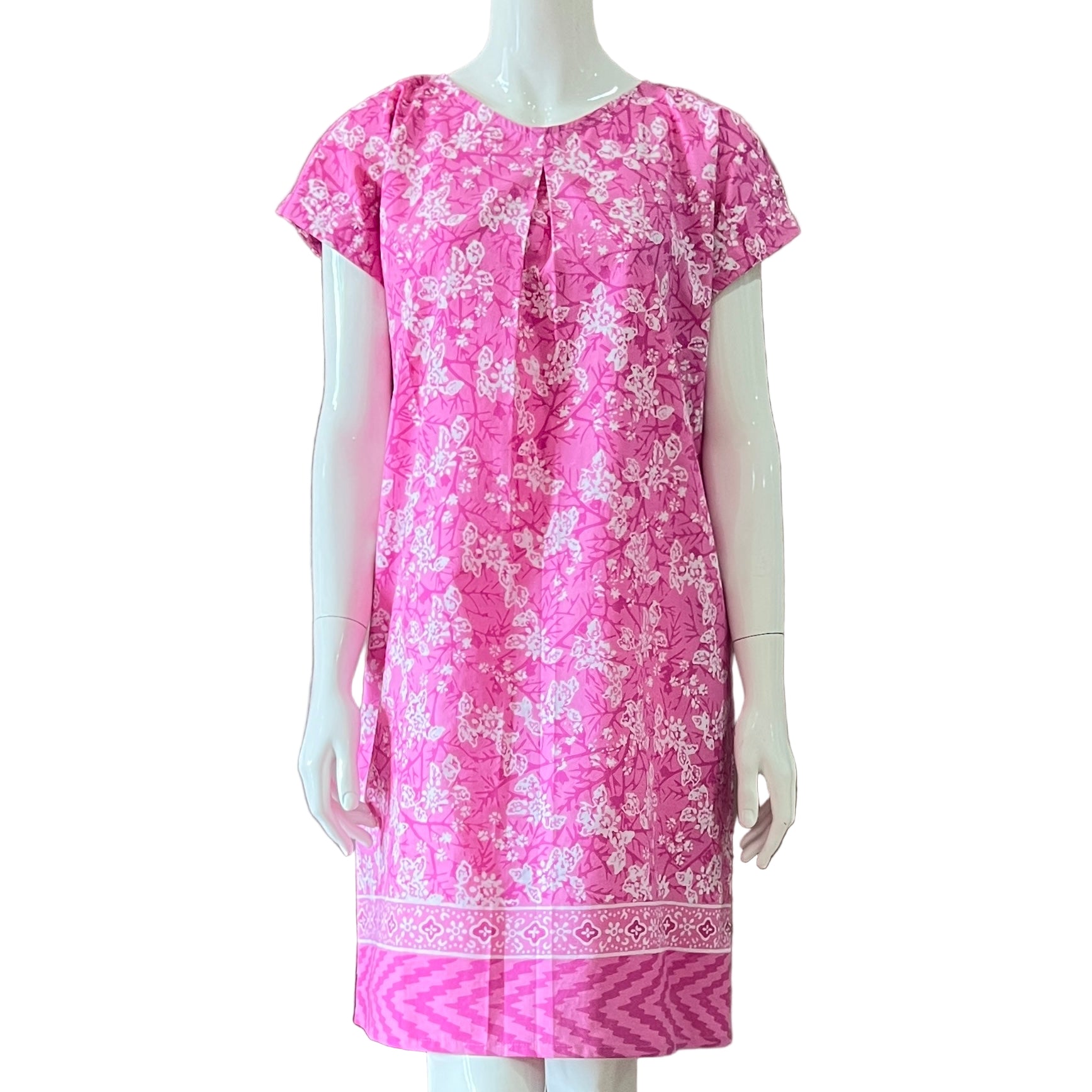 V Neck Tuck Dress - S