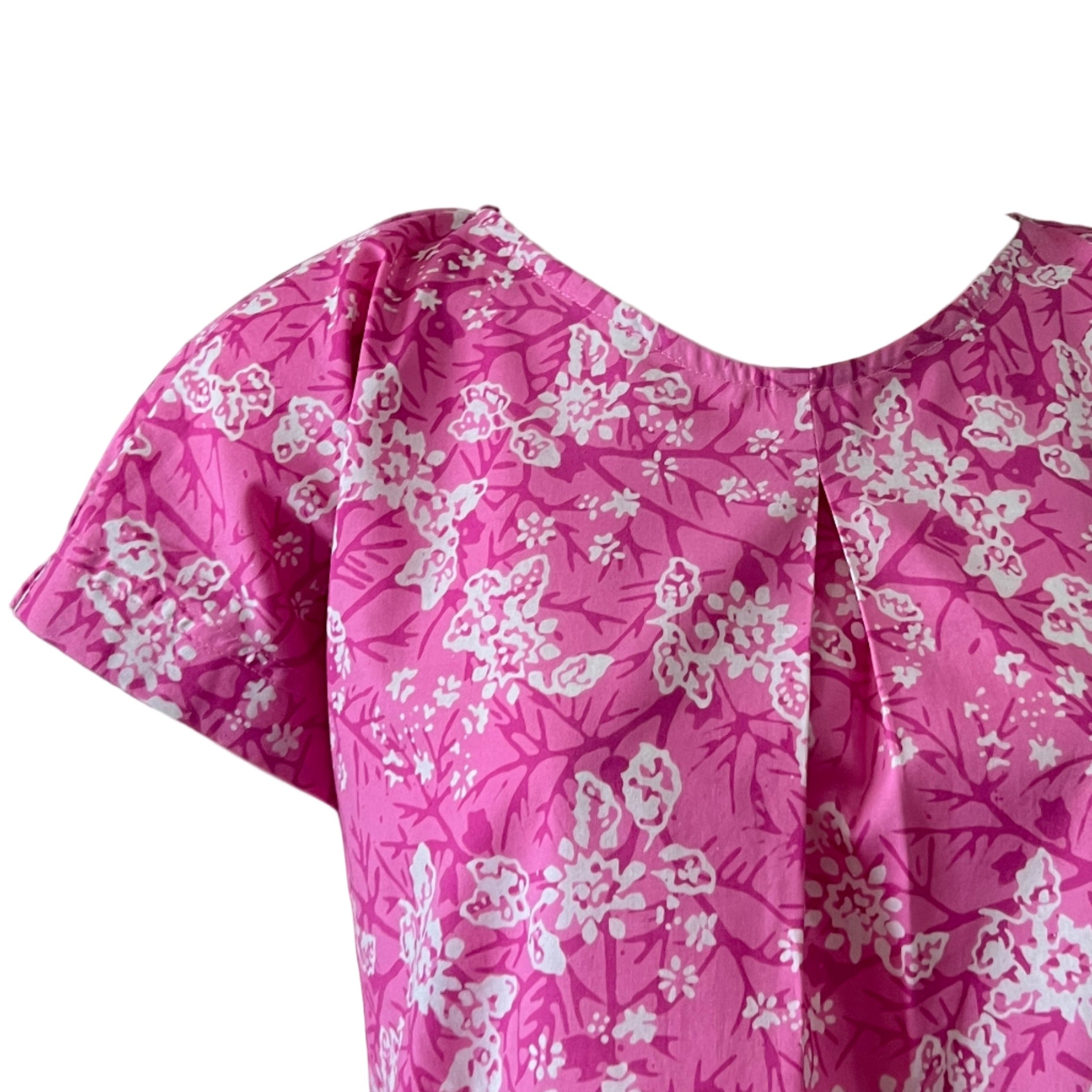 V Neck Tuck Dress - S