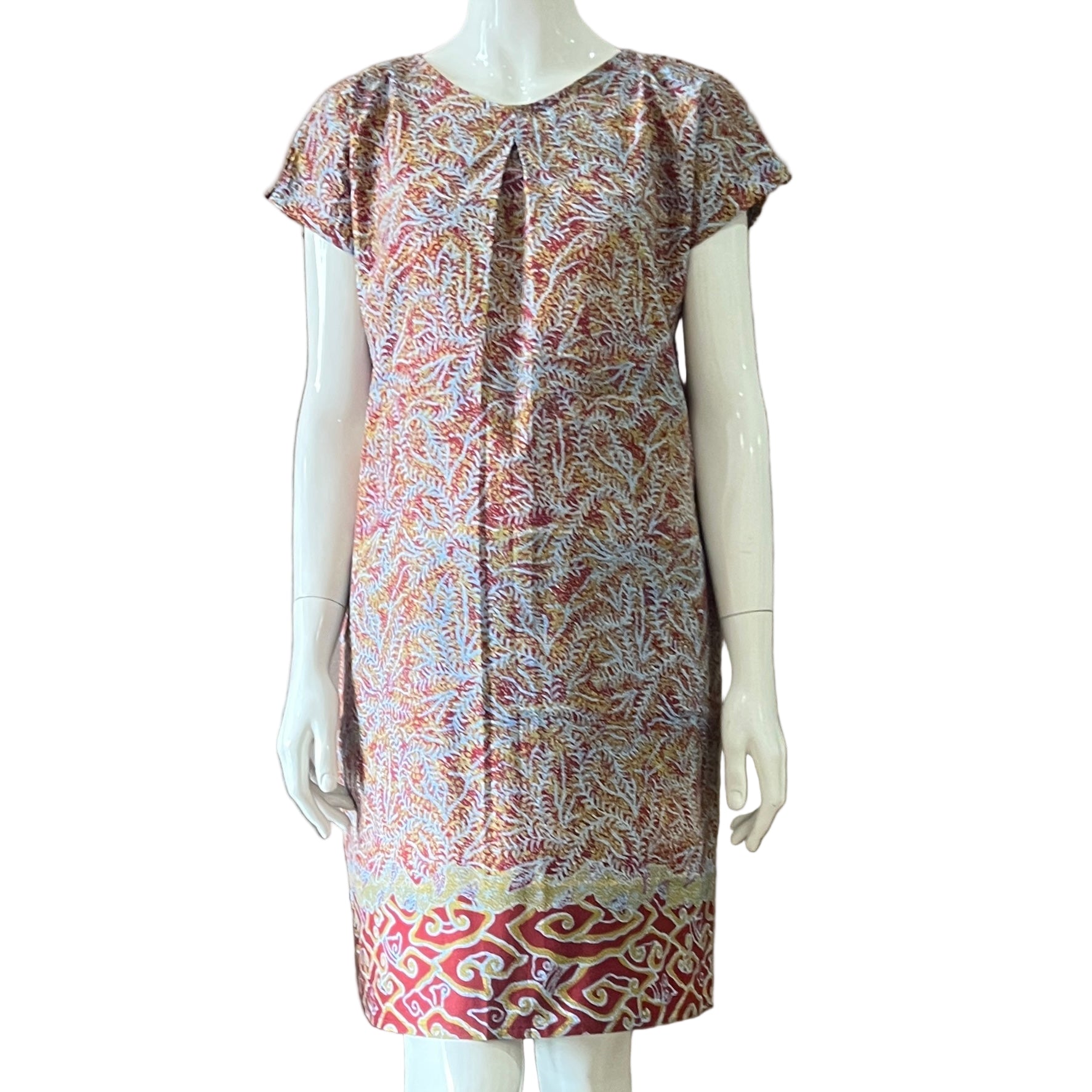 V Neck Tuck Dress - XS