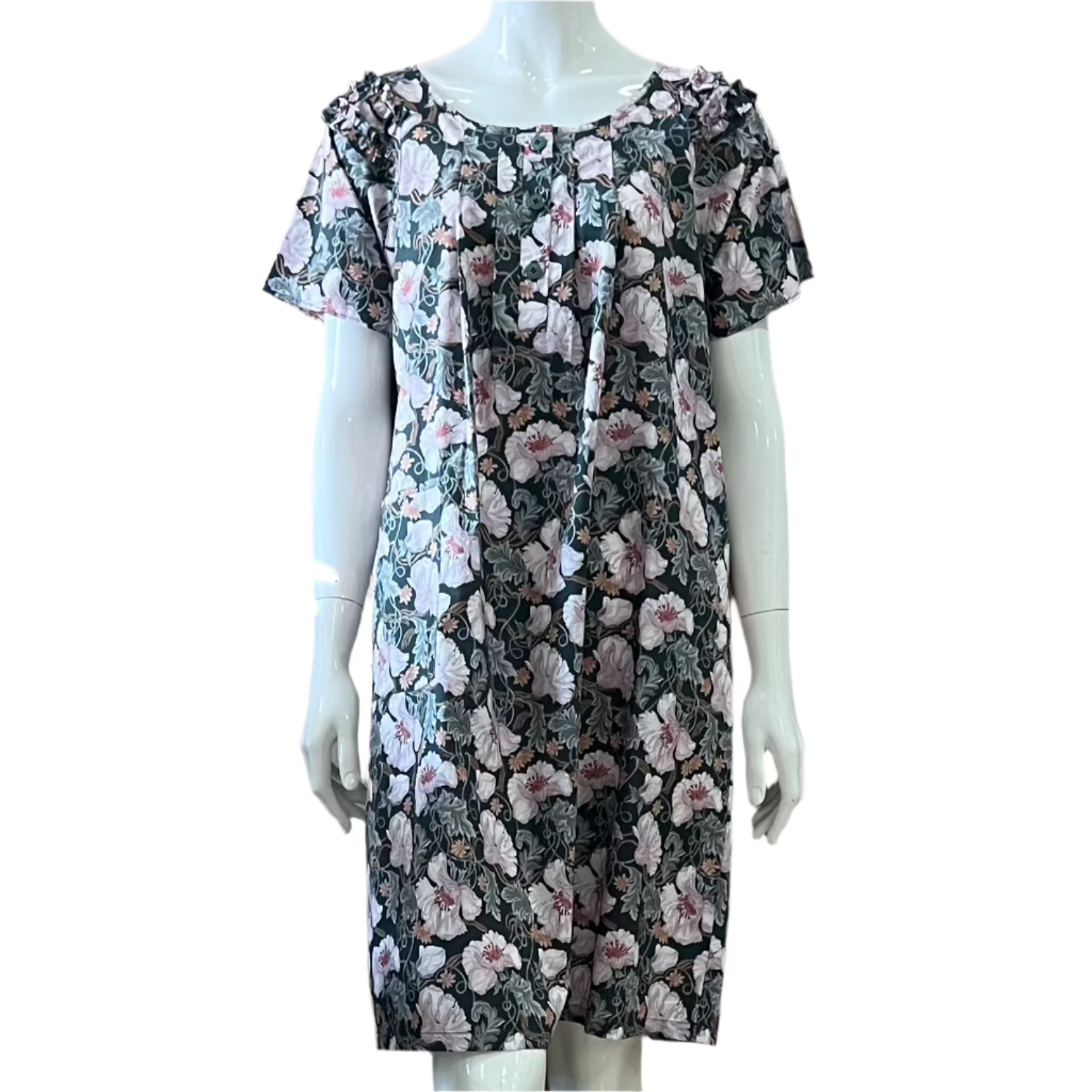 Night Dress with Shoulder Frill