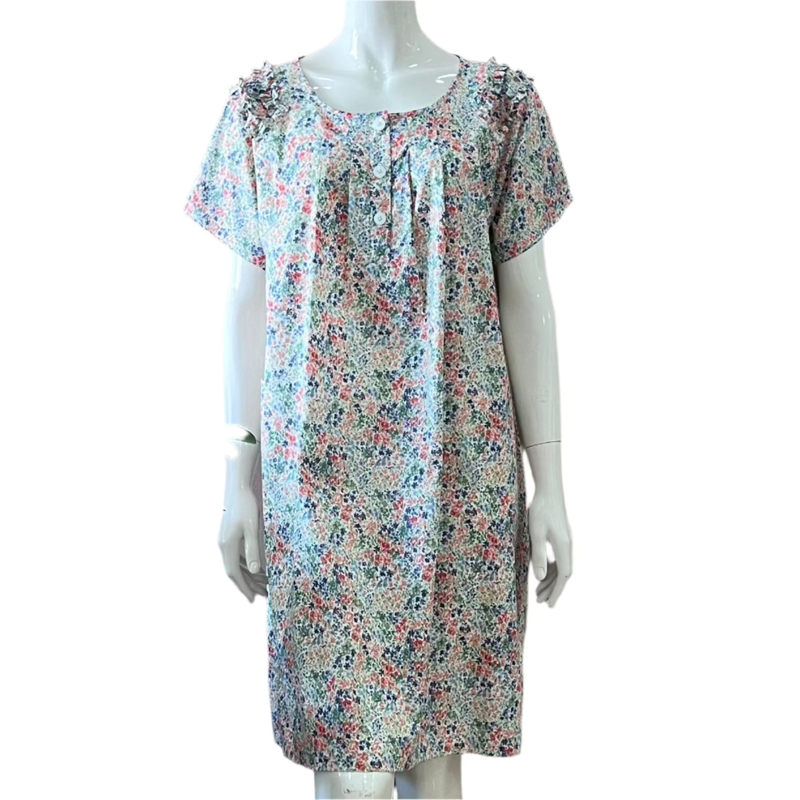 Night Dress with Shoulder Frill