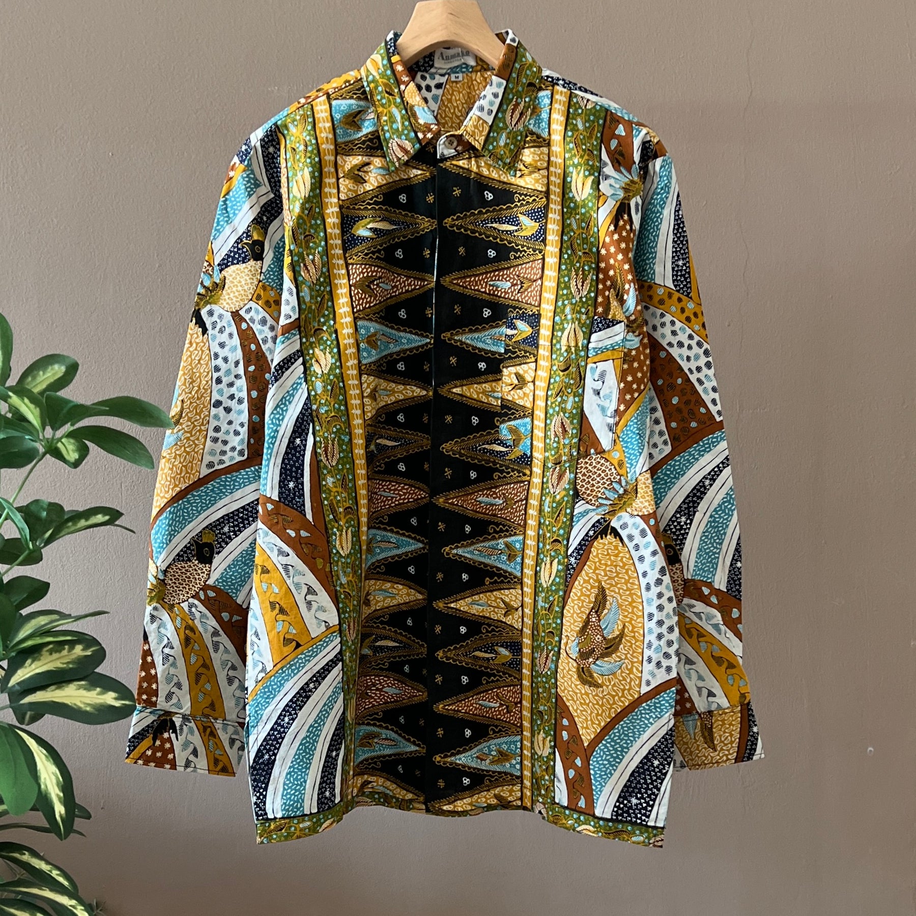 Premium Batik Tulis Supreme  Men's Long Sleeve Shirt - M