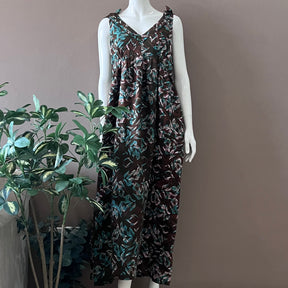 Ribbon Shoulder Maxi Dress - M