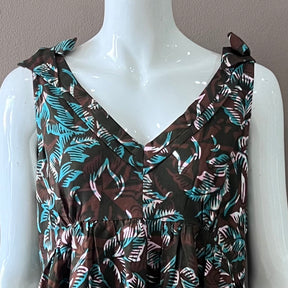 Ribbon Shoulder Maxi Dress - M